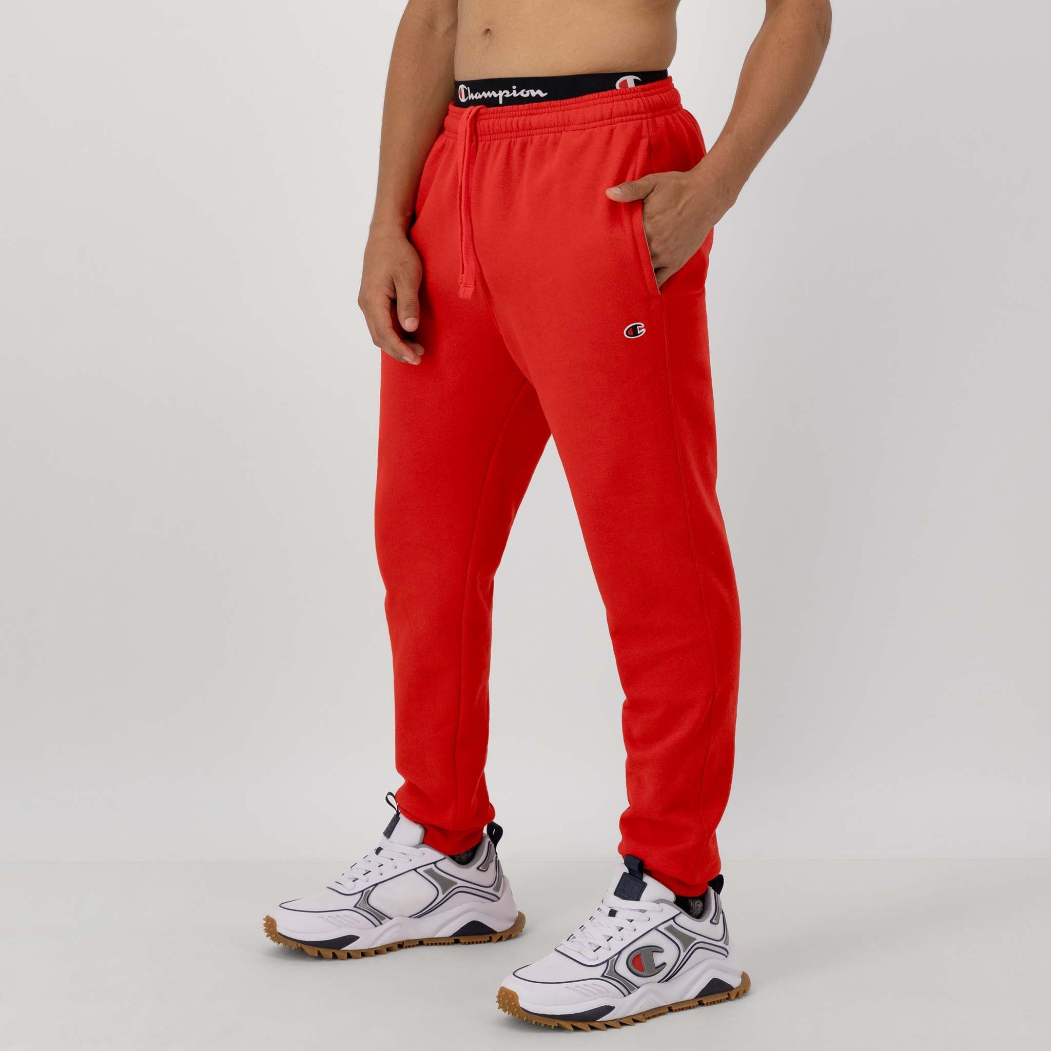 Men's Soft Fleece Joggers with C Logo - Comfortable Gym & Casual Pants