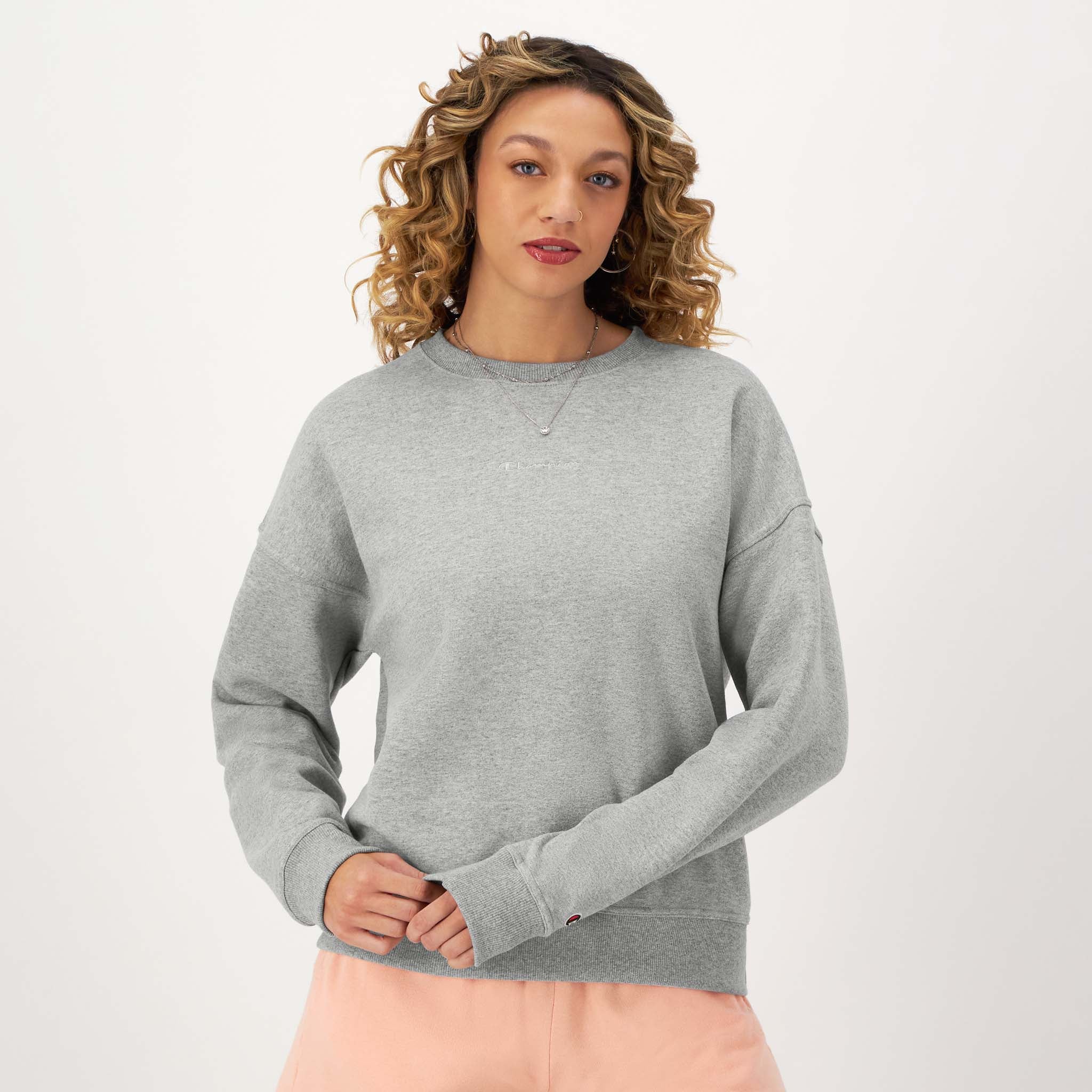 Women's Powerblend Crewneck Sweatshirt with Embroidered Logo