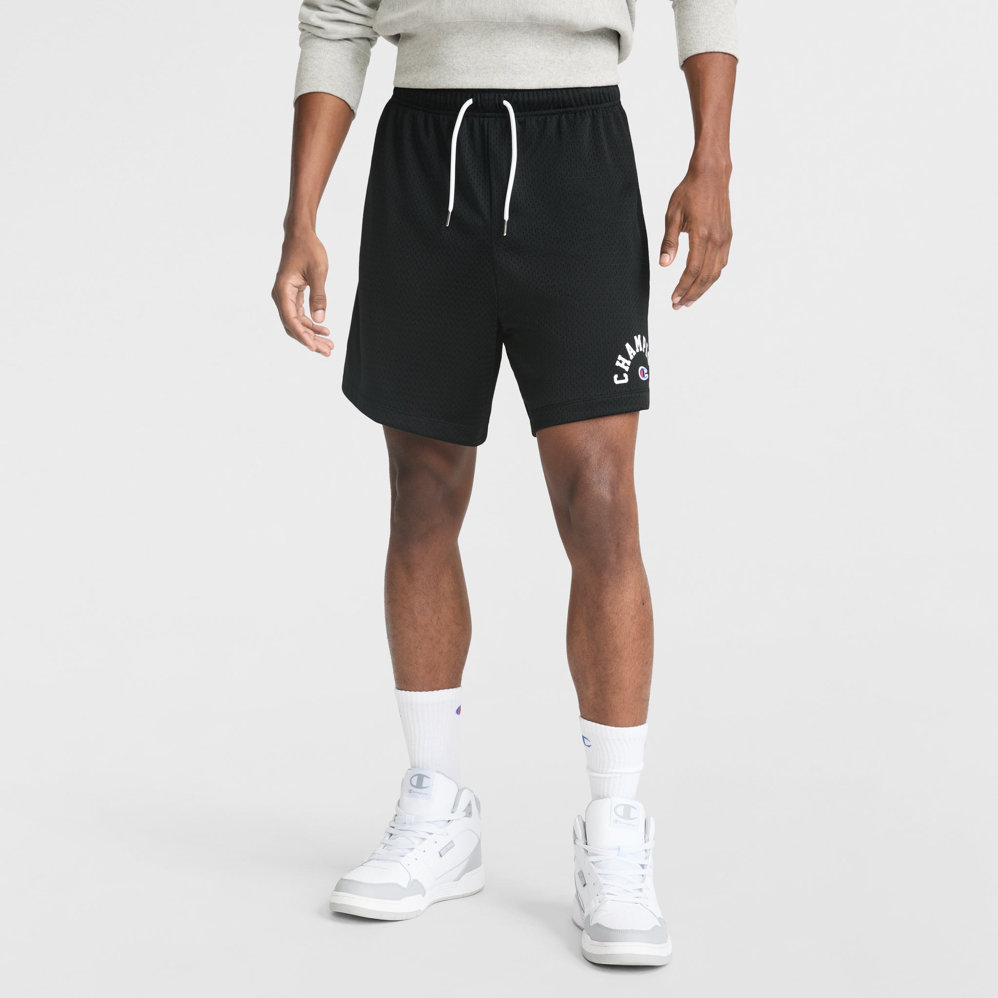 Champion 7" Mesh Gym Shorts with Arch Logo – Lightweight & Breathable