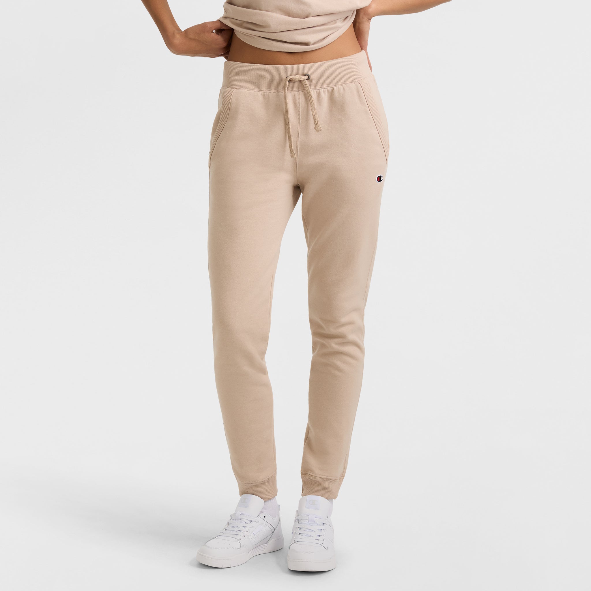 Powerblend Fleece Joggers for Women with Drawcord & Pockets