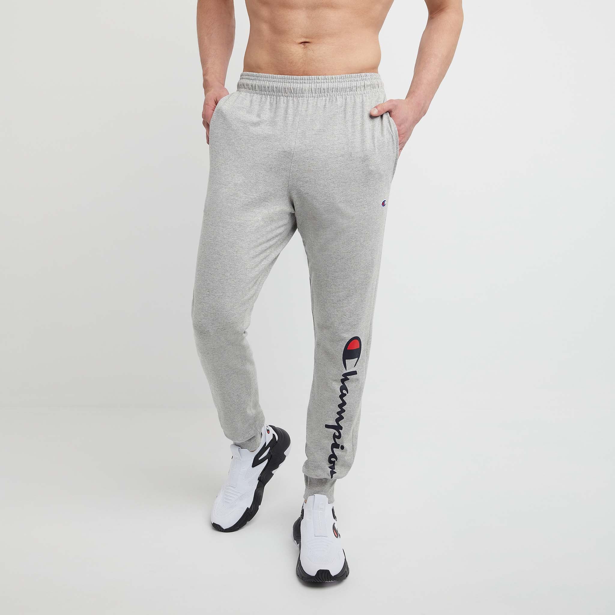 Men's Lightweight Lounge Joggers with Script Logo & Side Pockets