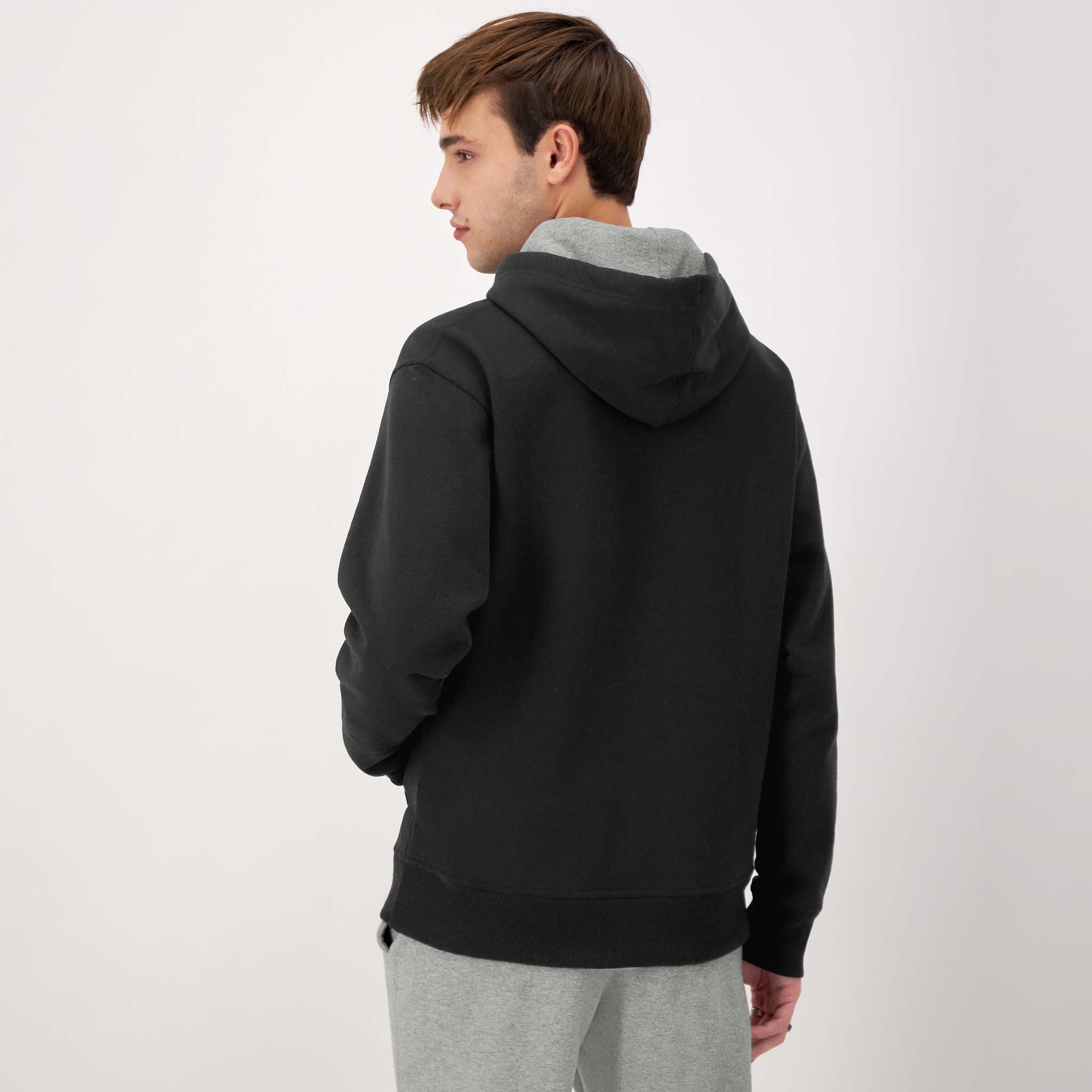 Men's Powerblend Hoodie with Tonal Script Logo - Soft Fleece & Durable Fit