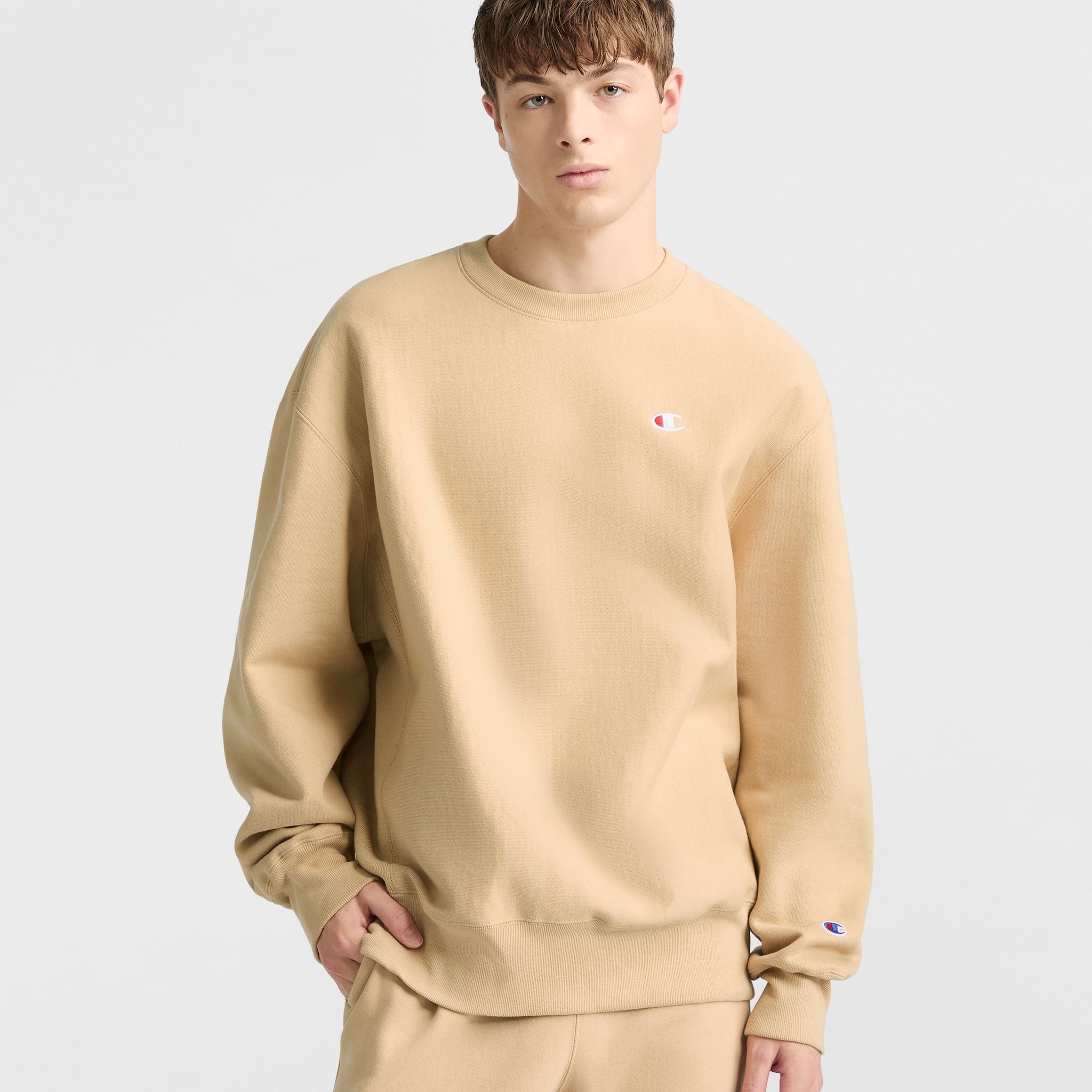 Champion Reverse Weave Crewneck Sweatshirt with C Logo
