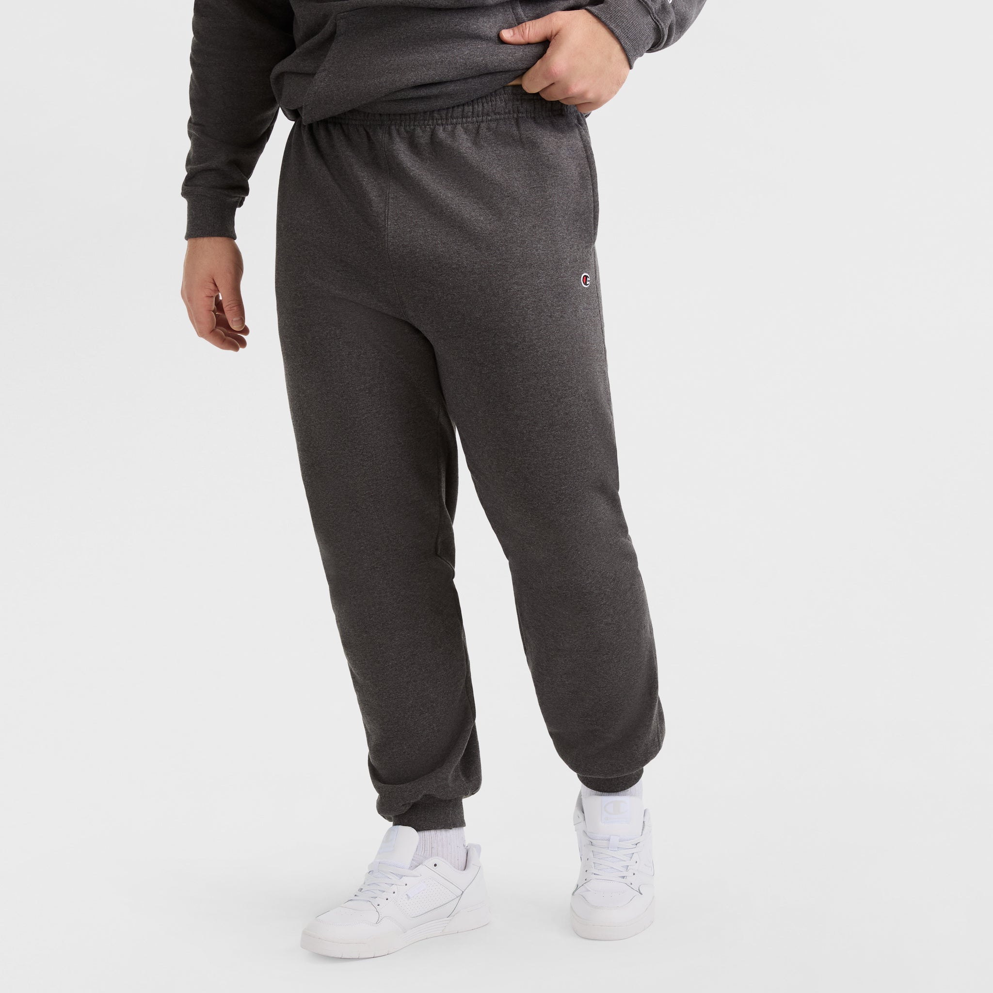 Champion Big & Tall Fleece Joggers with C Logo - Soft & Durable