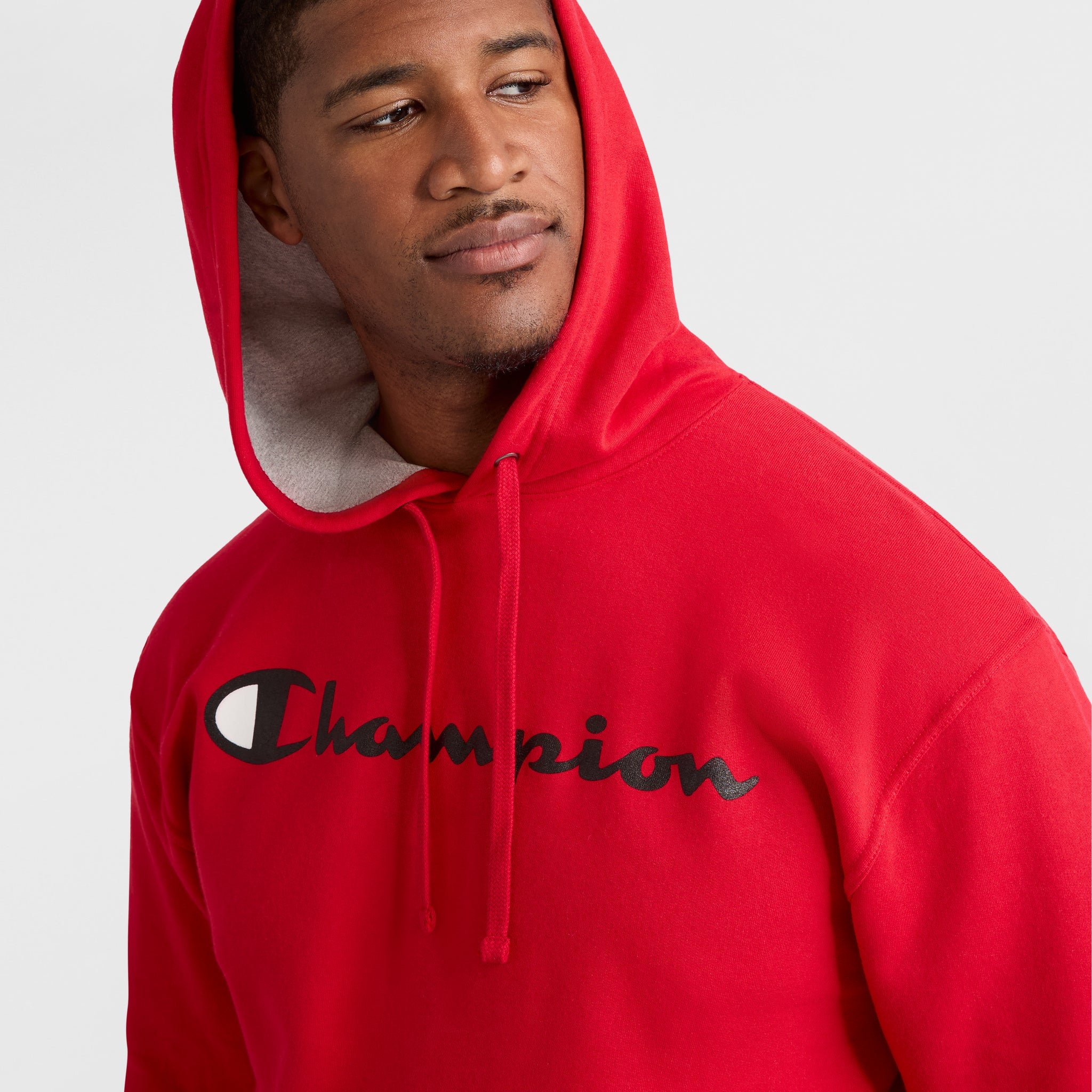 Men's Big & Tall Powerblend Fleece Hoodie with Script Logo