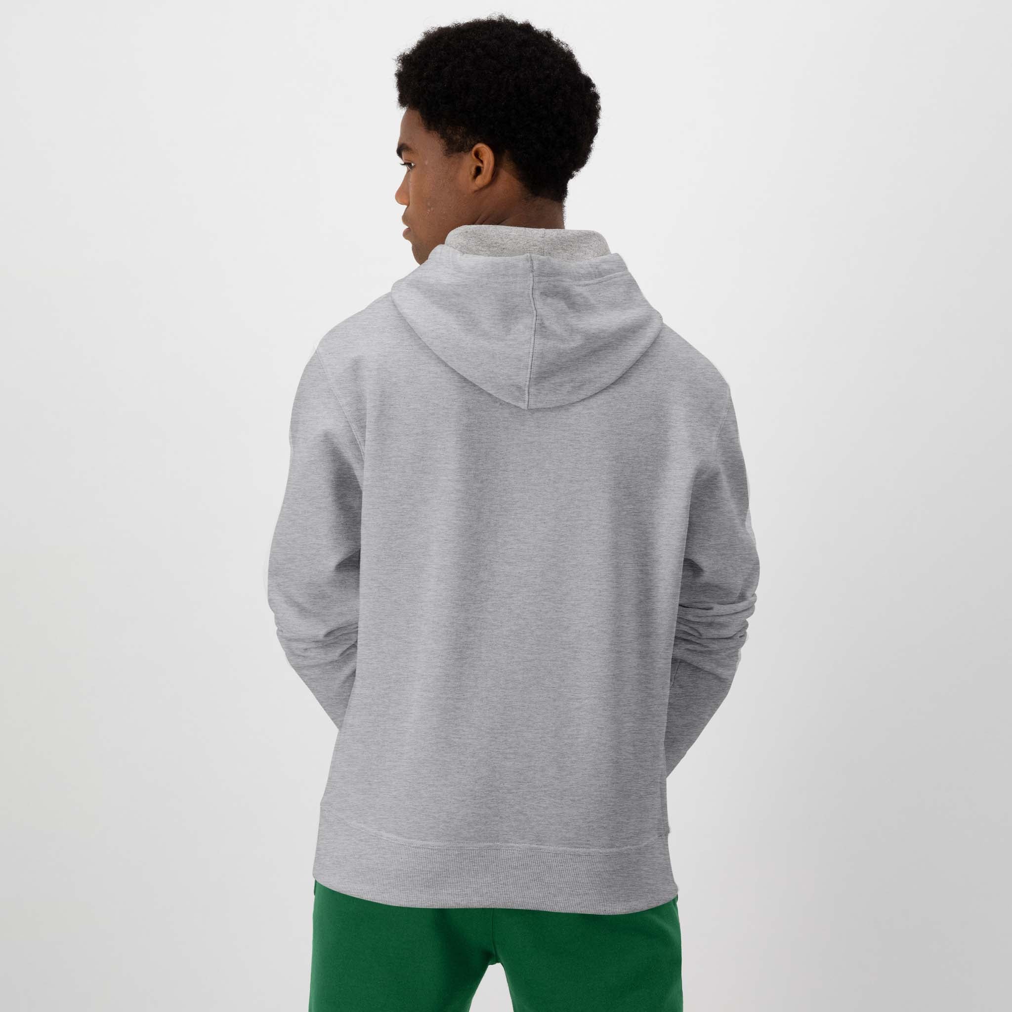 Men's Fleece Hoodie with Small Script Logo - Soft & Durable Pullover