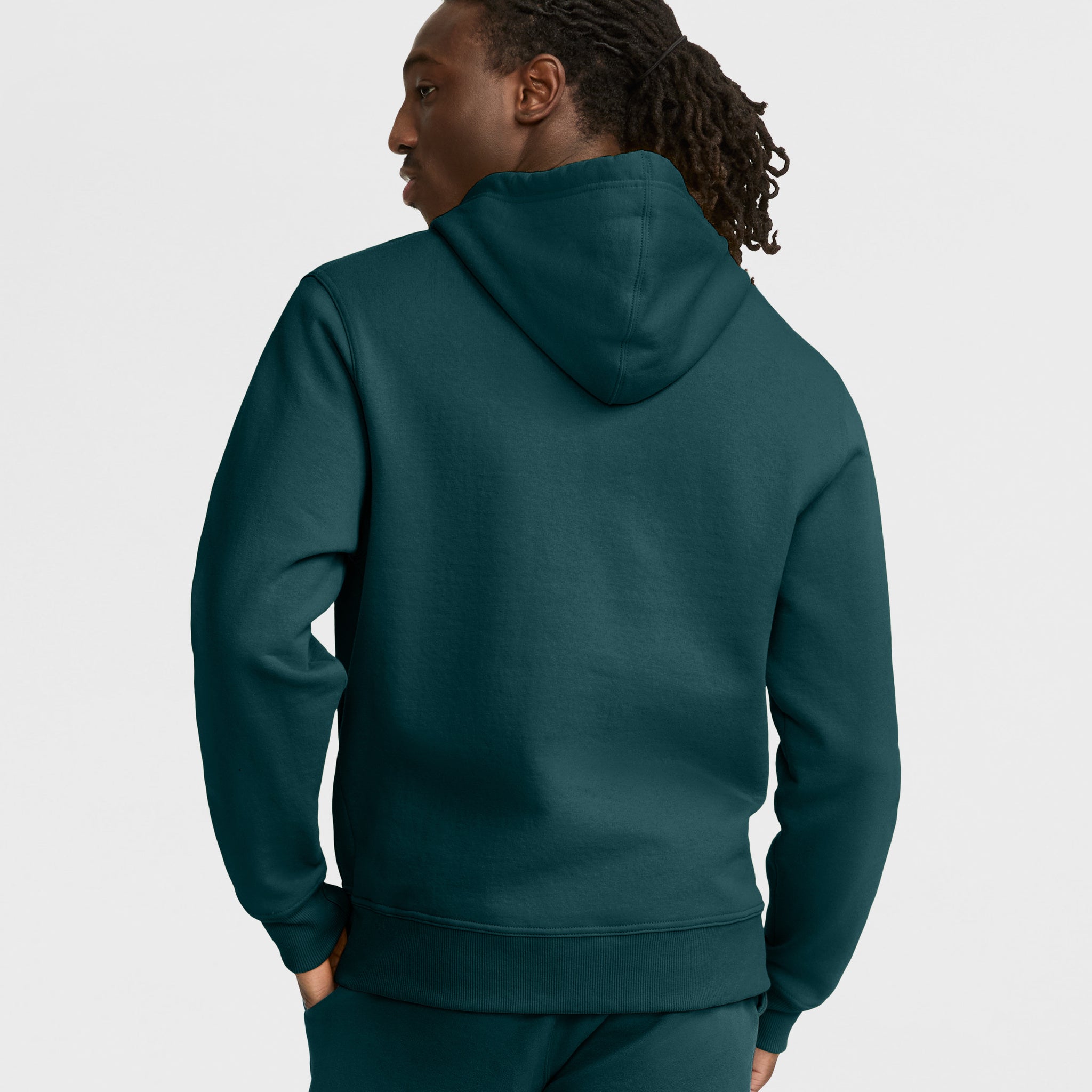 Men's Powerblend Hoodie with C Logo - Comfortable Fleece Sweatshirt