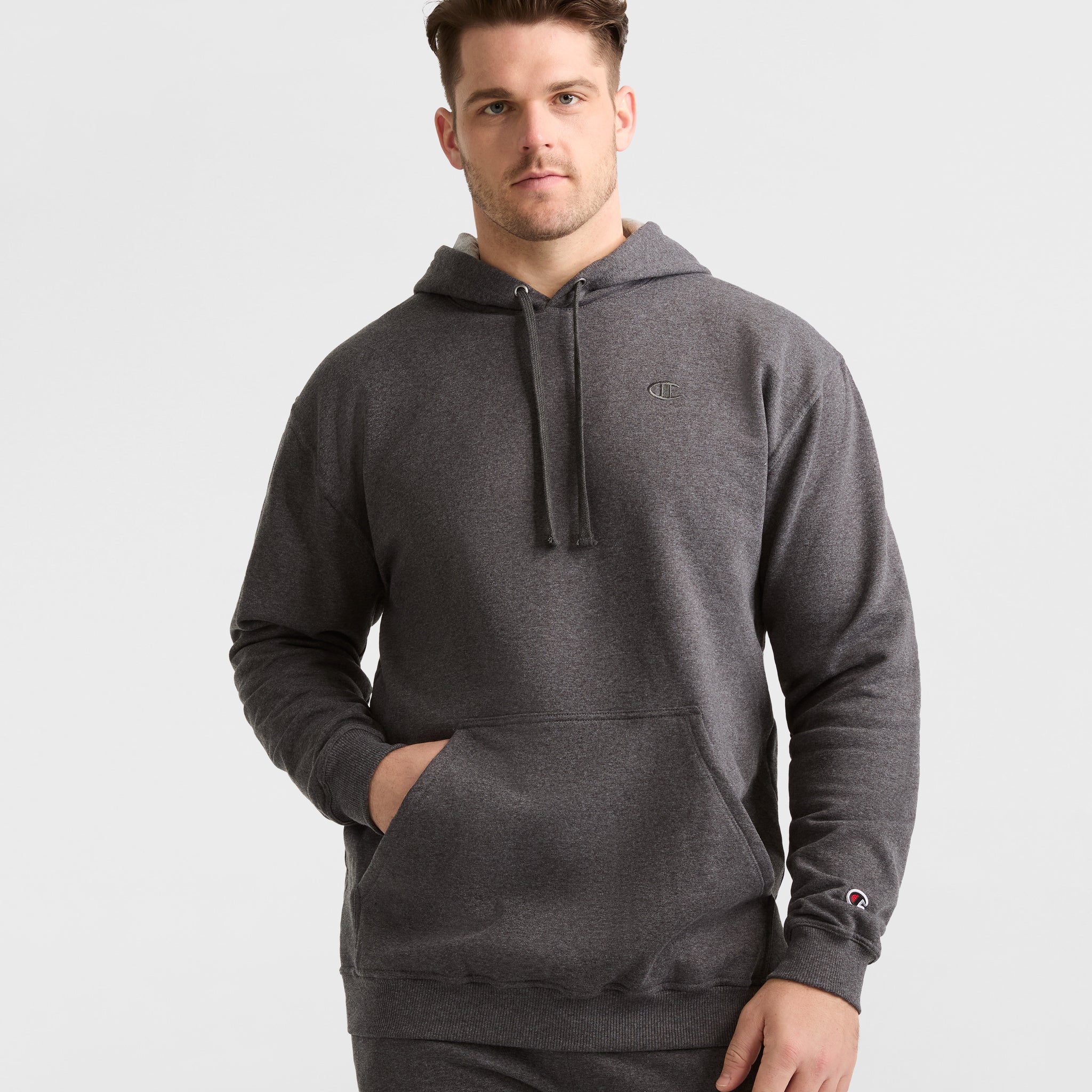 Men's Big & Tall Powerblend Hoodie with C Logo - Classic Fit