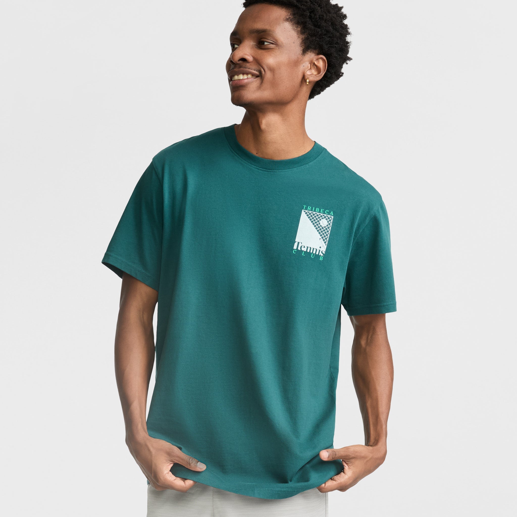 Tribeca Tennis Club Men's Graphic T-Shirt – Athletic Fit Cotton Tee