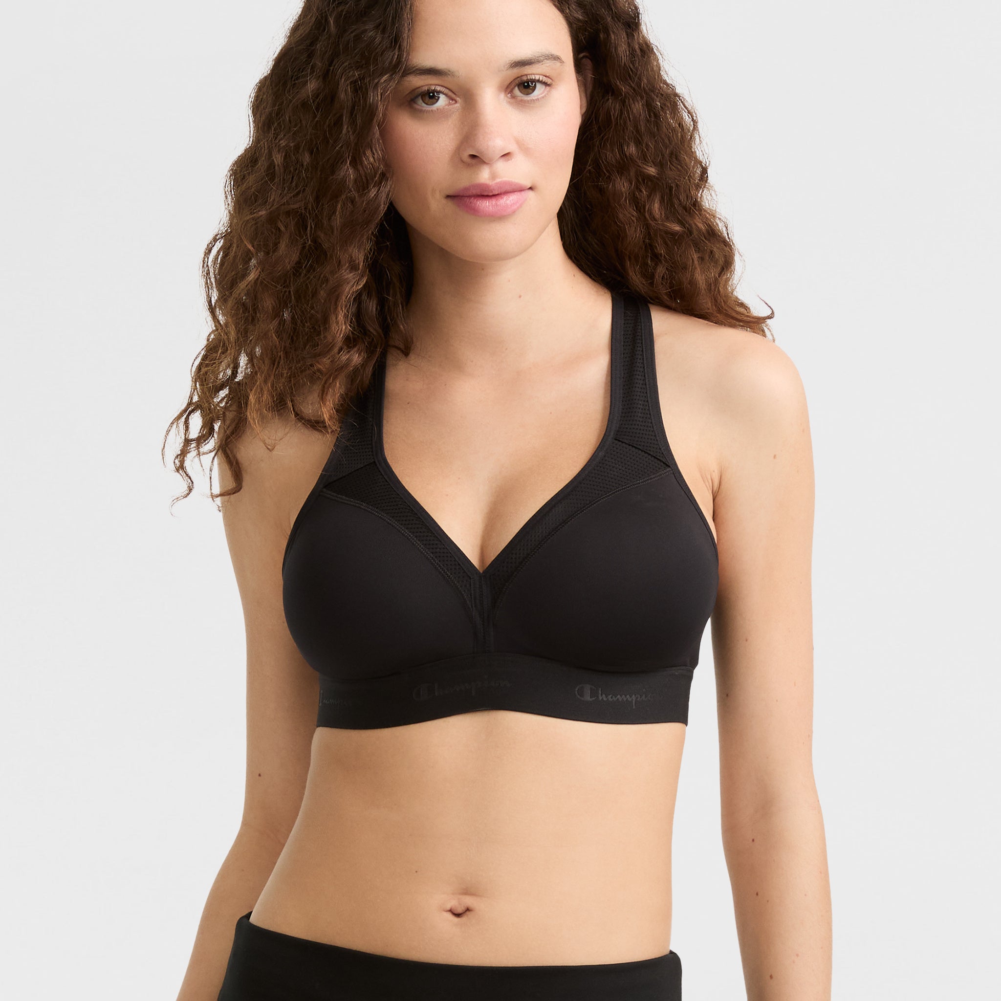 Curvy Racerback Sports Bra for Women with Molded Cups & Moisture-Wicking