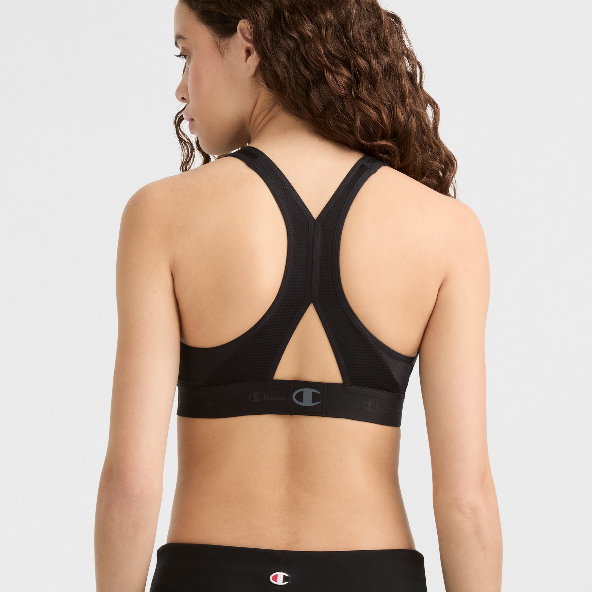 Curvy Racerback Sports Bra for Women with Molded Cups & Moisture-Wicking