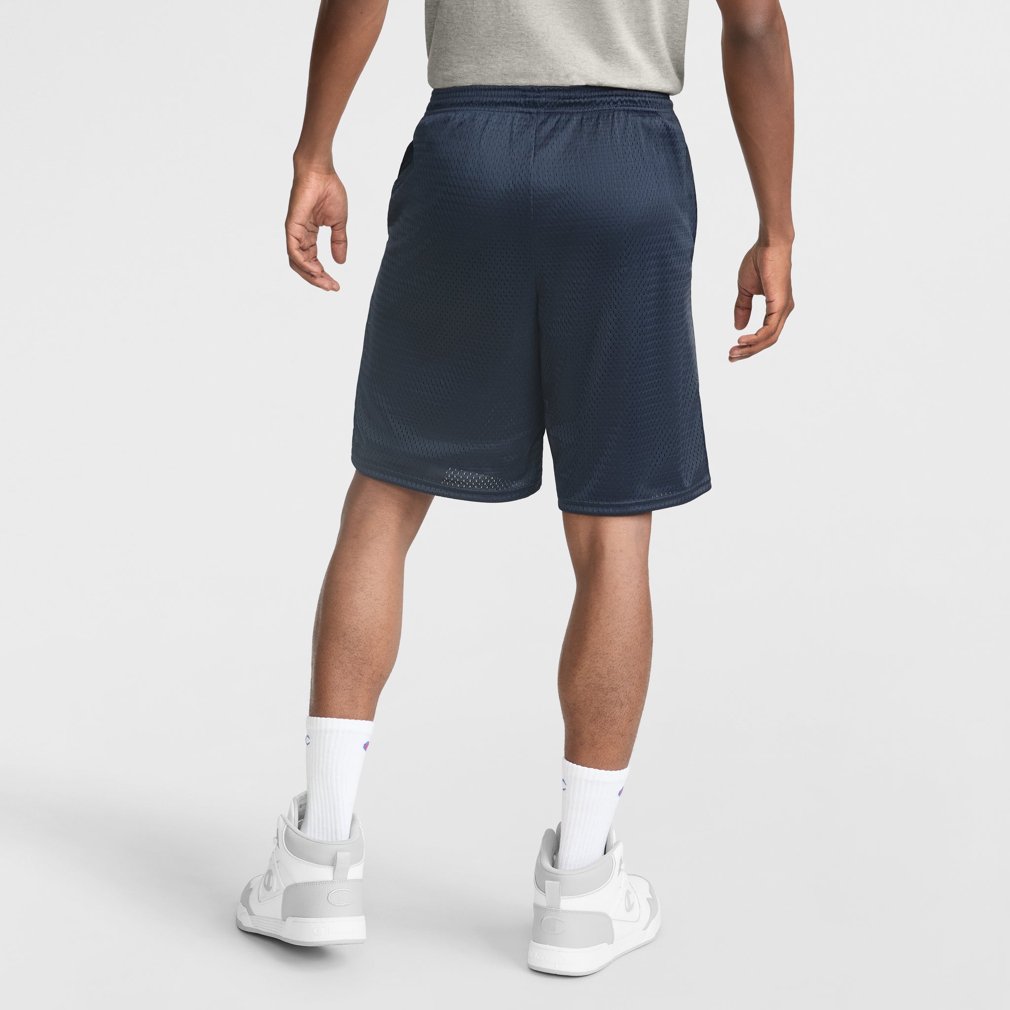 Champion Classic Mesh Shorts with C Logo – 9" Inseam Gym Shorts