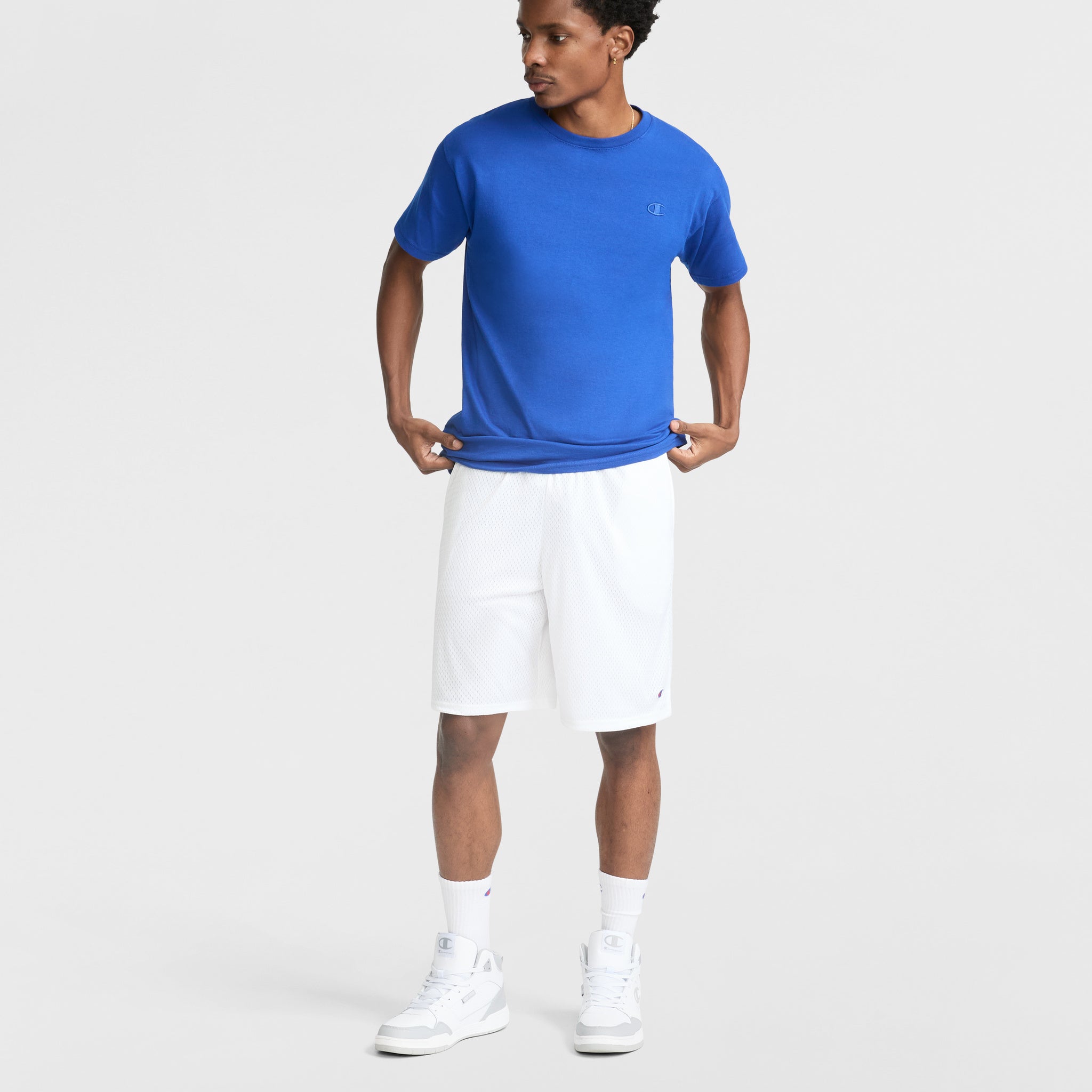 Men's Classic Cotton T-Shirt with Embroidered C Logo
