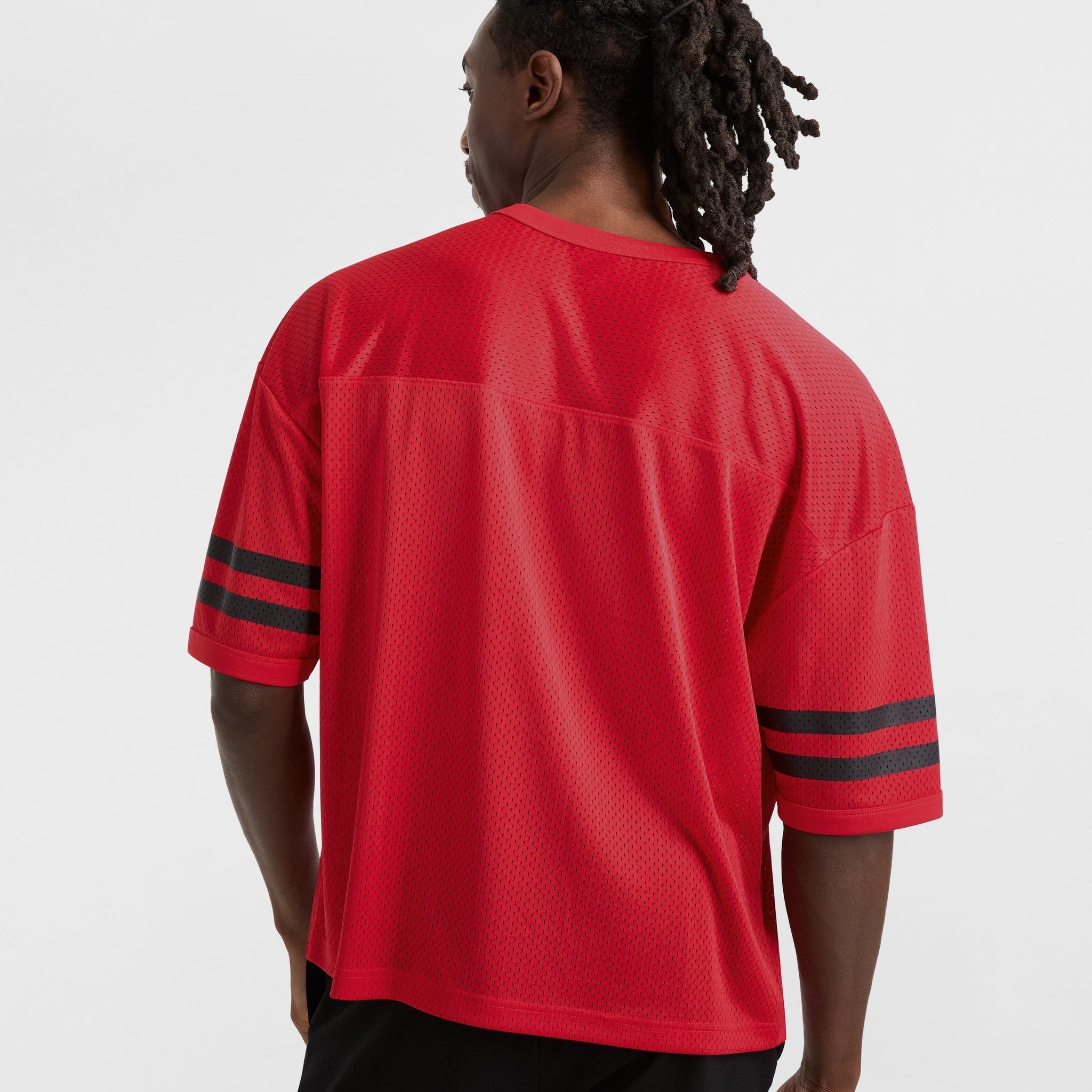 V-neck Mesh Football Jersey Tee for Men - Yearbook Style