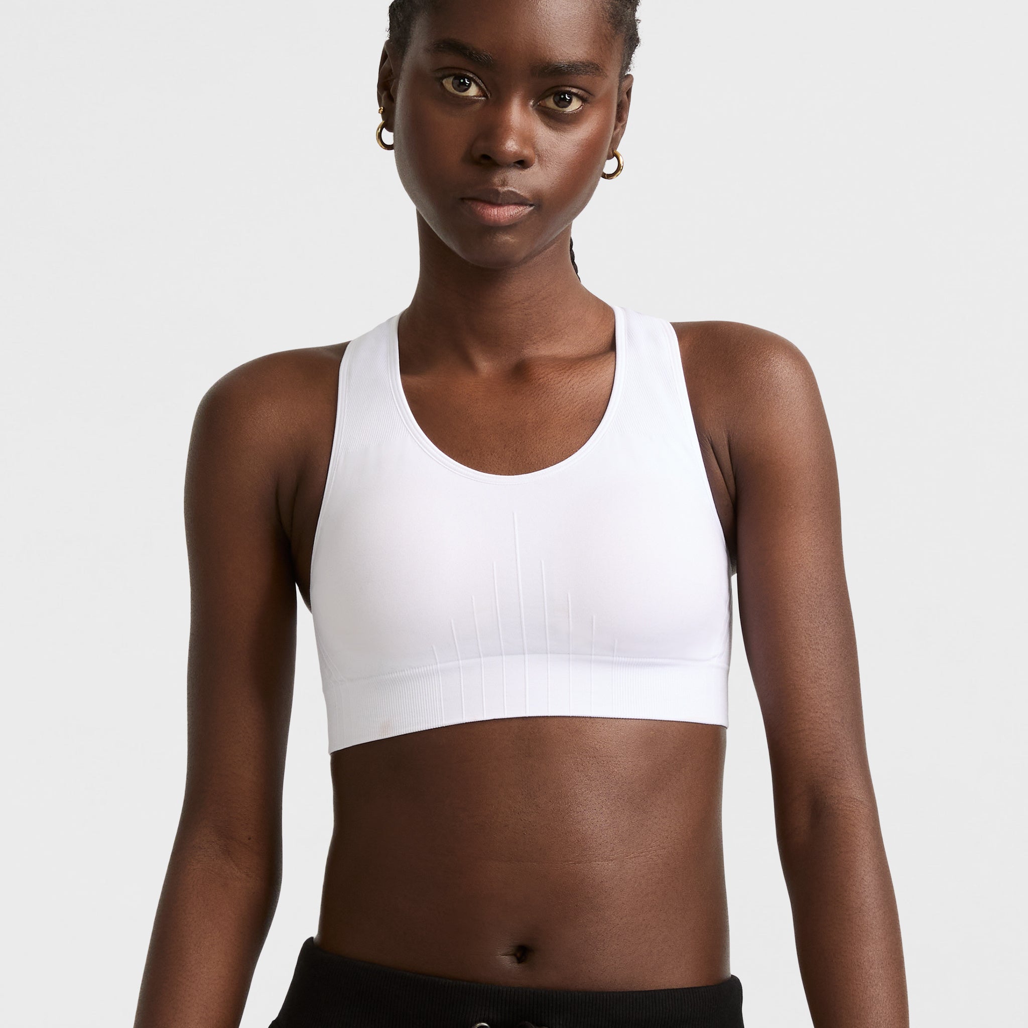 Women's C Logo Infinity Racerback Sports Bra - Seamless & Moisture Wicking