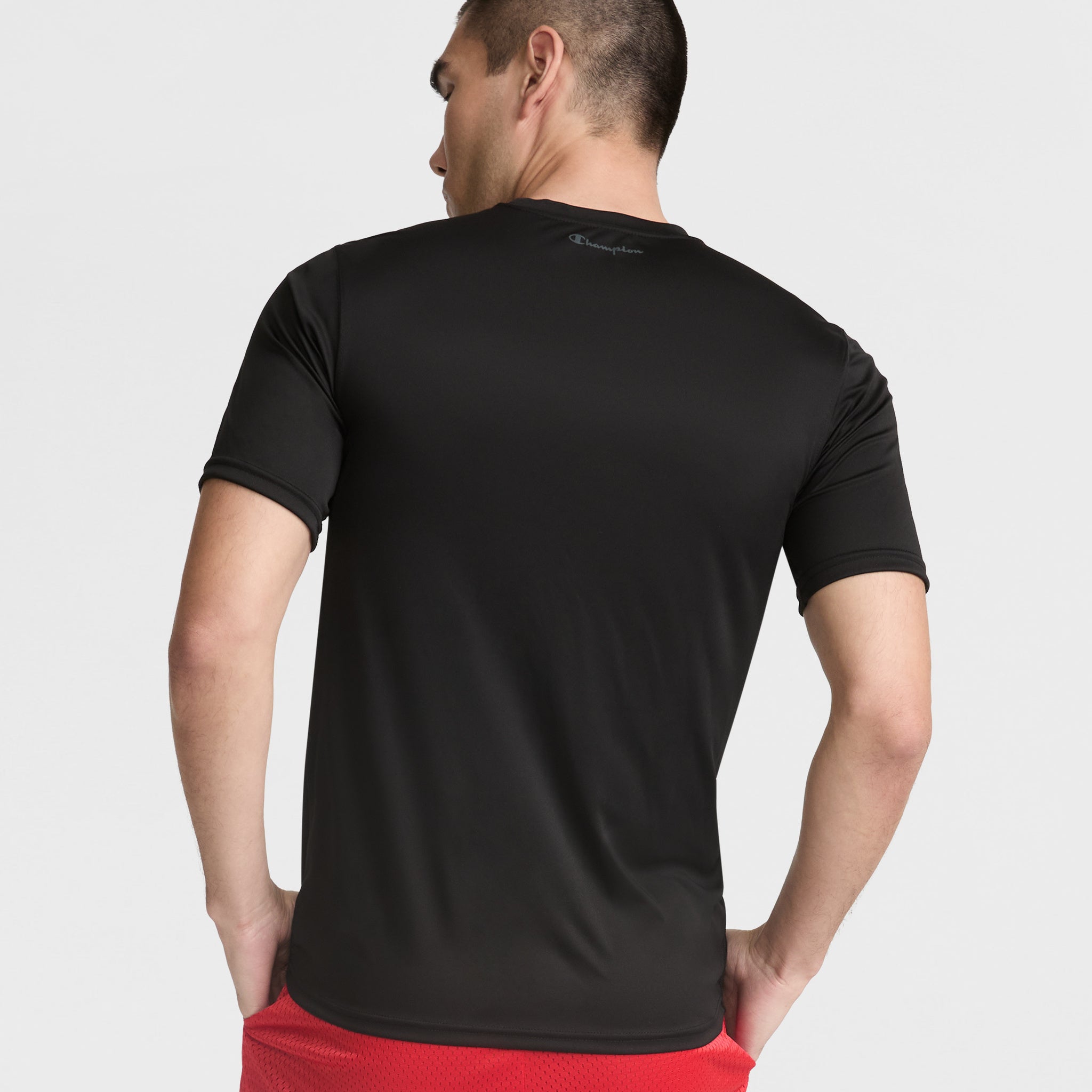 Champion Reflective Logo Men's Sport T-Shirt – Moisture Wicking & Anti-Odor