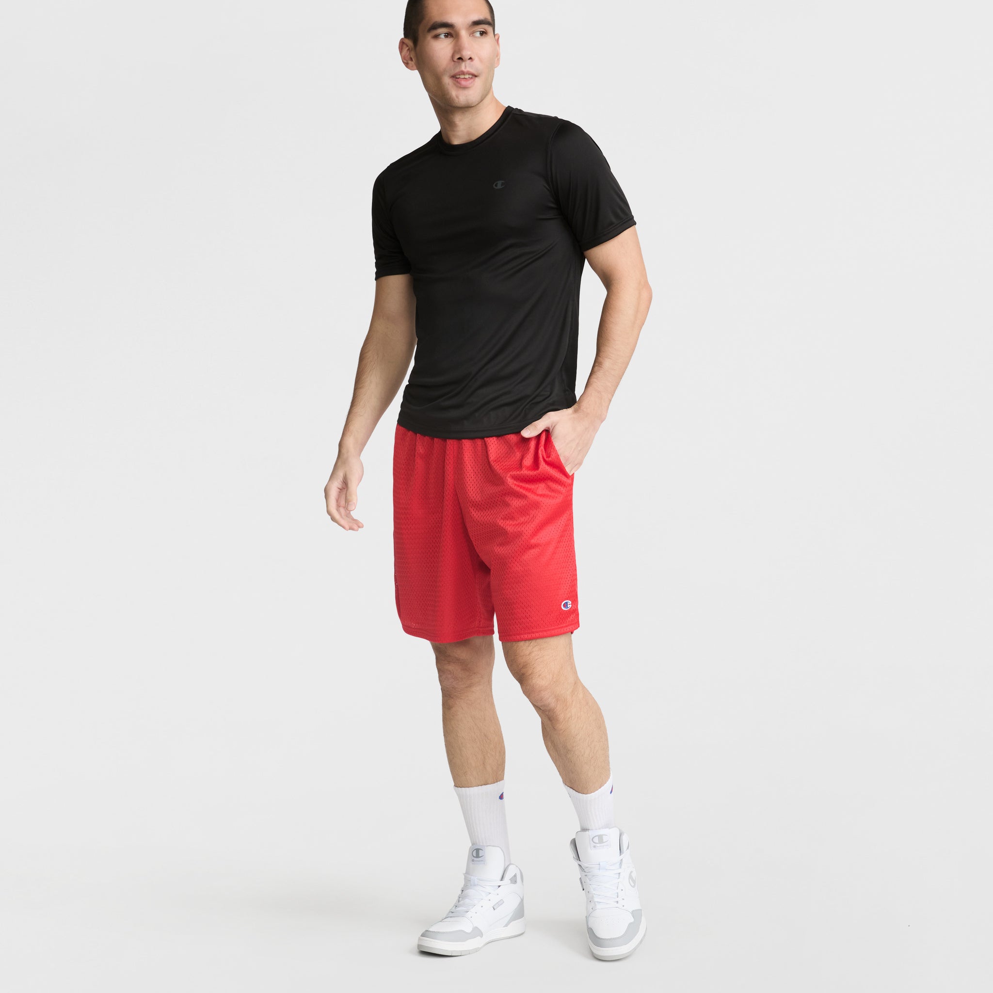 Champion Reflective Logo Men's Sport T-Shirt – Moisture Wicking & Anti-Odor