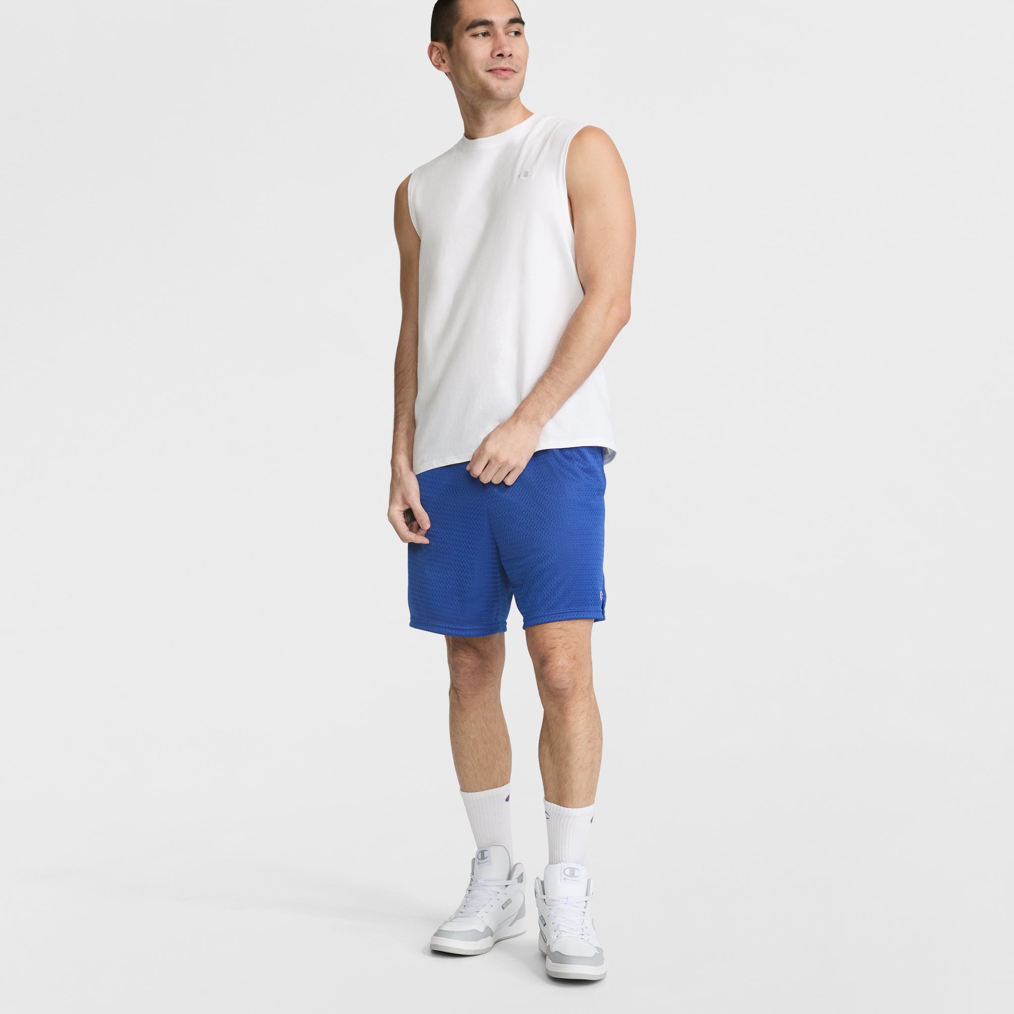 Champion Men's 7" Mesh Shorts with C Logo – Classic Fit
