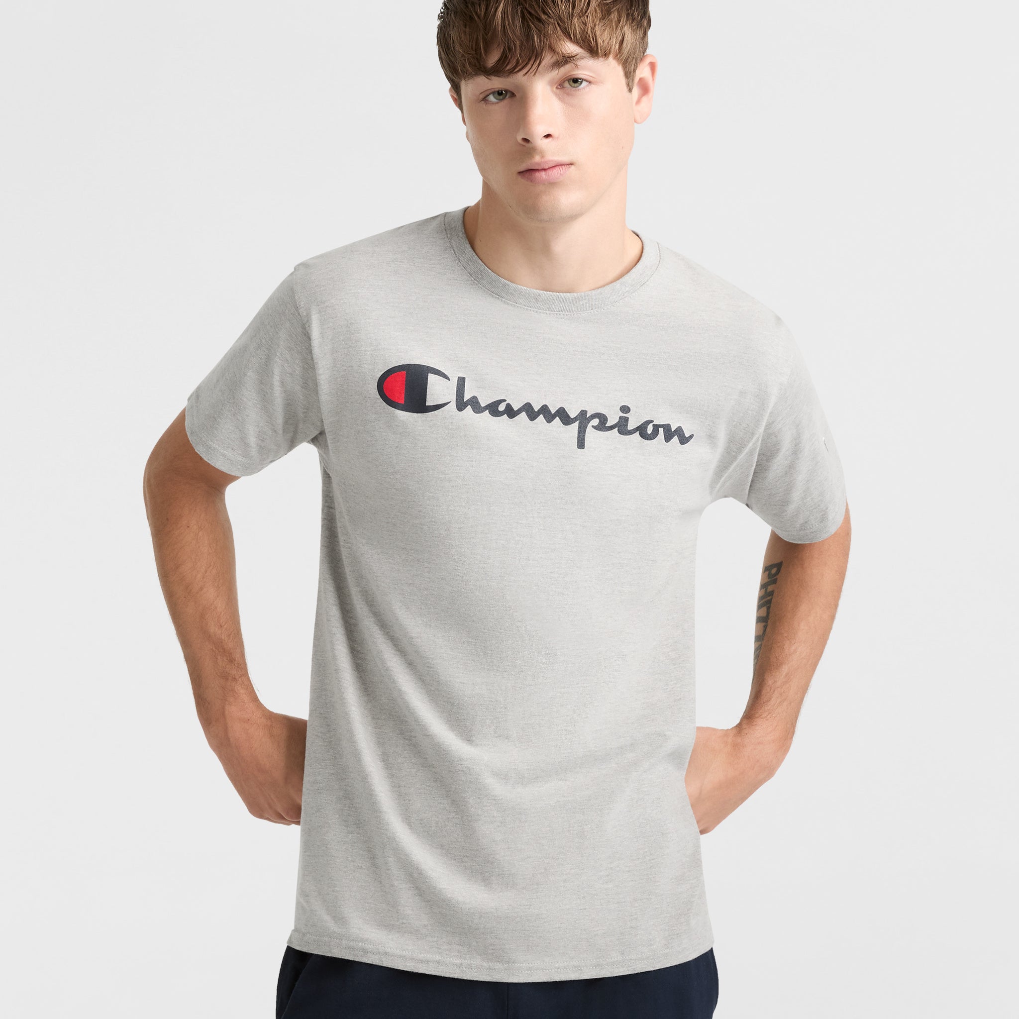 Champion Classic Cotton Script Logo Men's T-Shirt