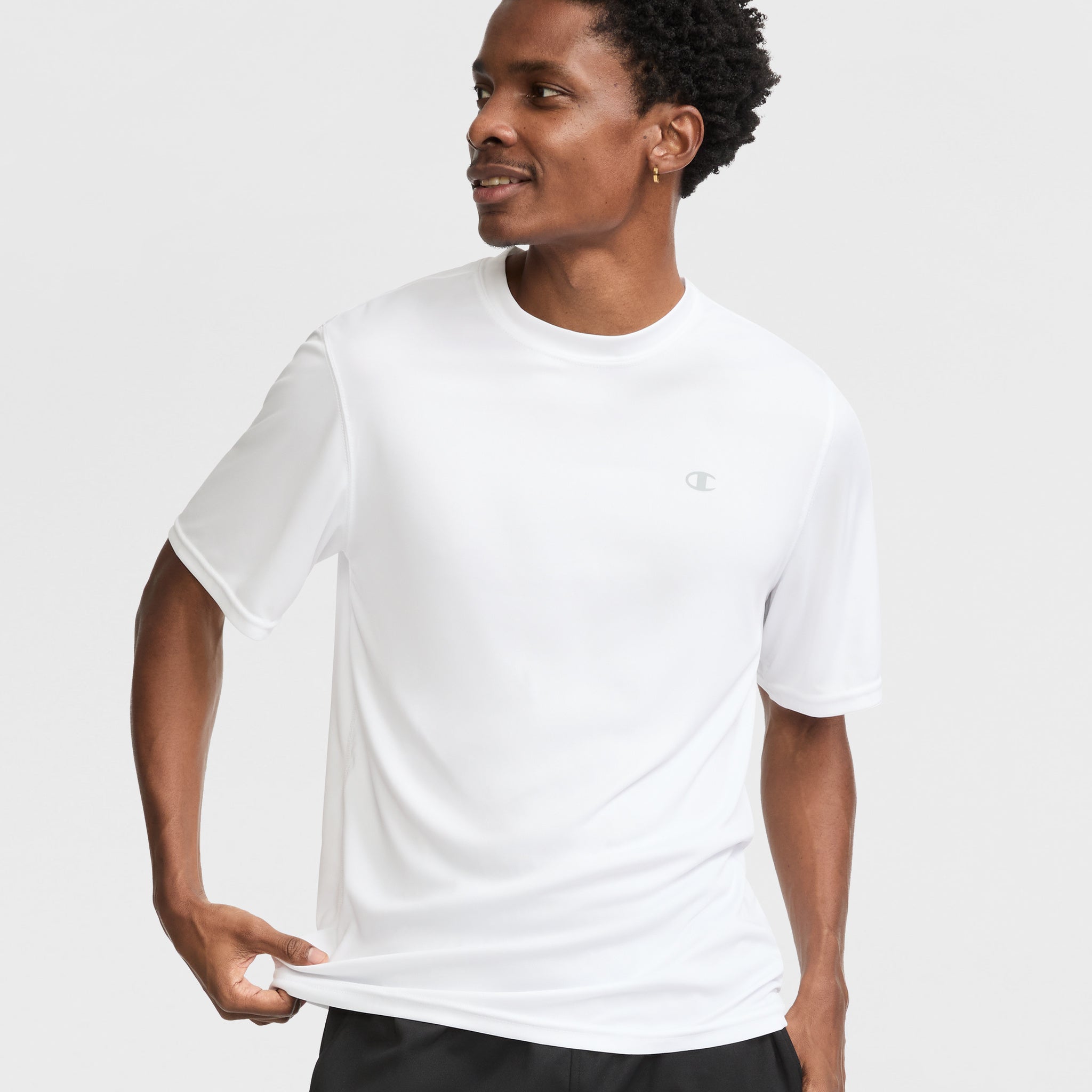Champion Reflective Logo Men's Sport T-Shirt – Moisture Wicking & Anti-Odor