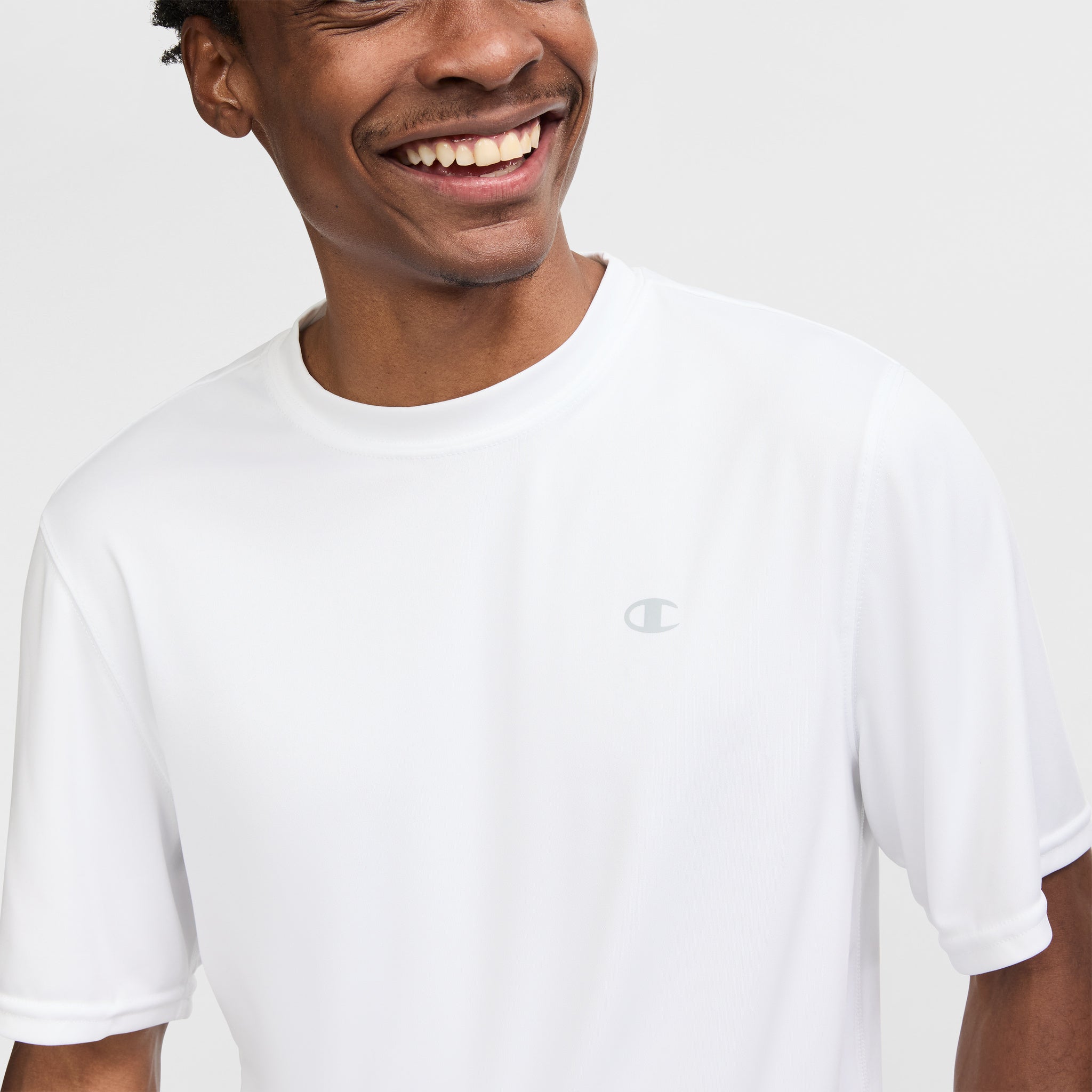 Champion Reflective Logo Men's Sport T-Shirt – Moisture Wicking & Anti-Odor