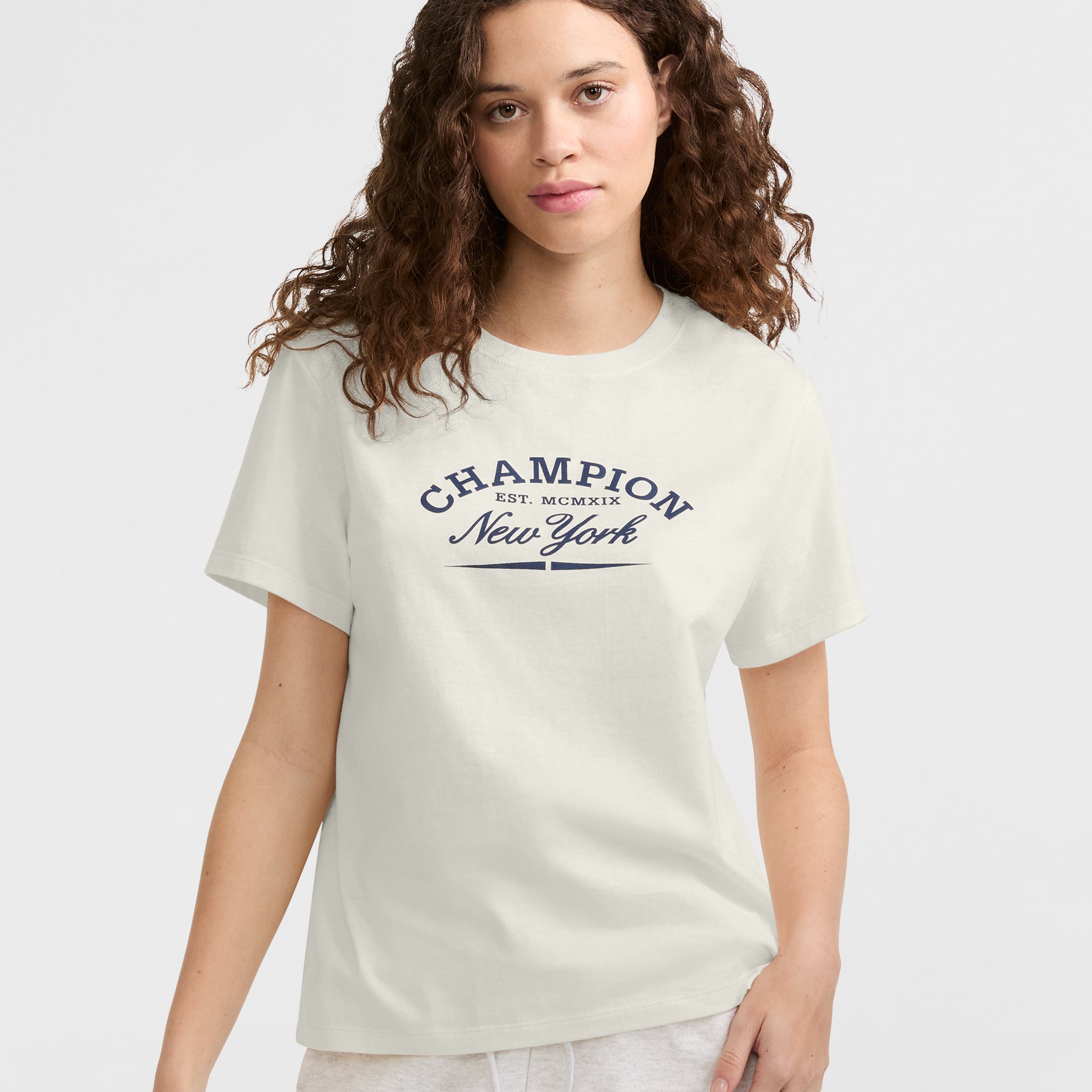 Champion New York Graphic T-Shirt for Women - Classic Fit Cotton Tee