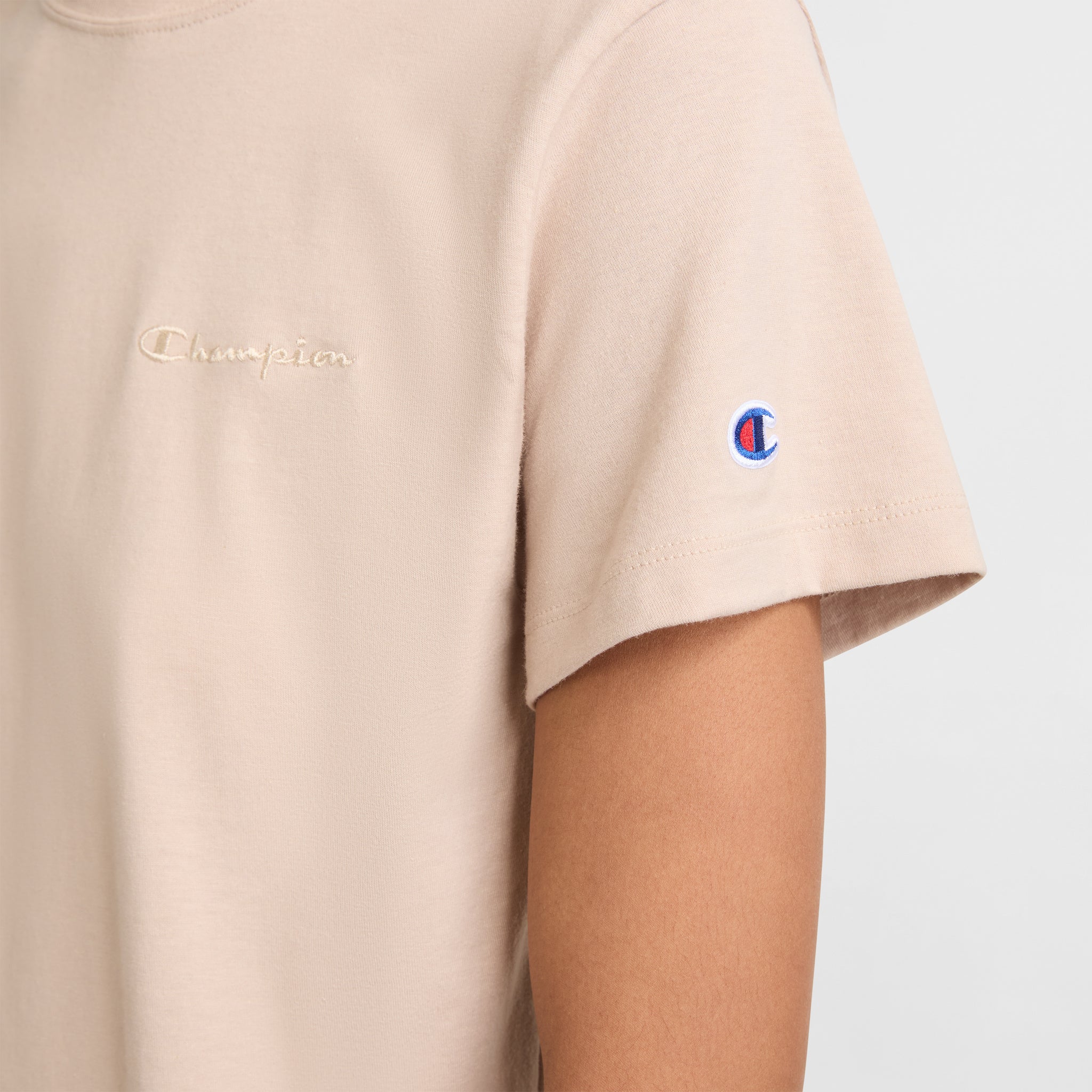 Champion Women's Classic Cotton T-Shirt with Chest Script