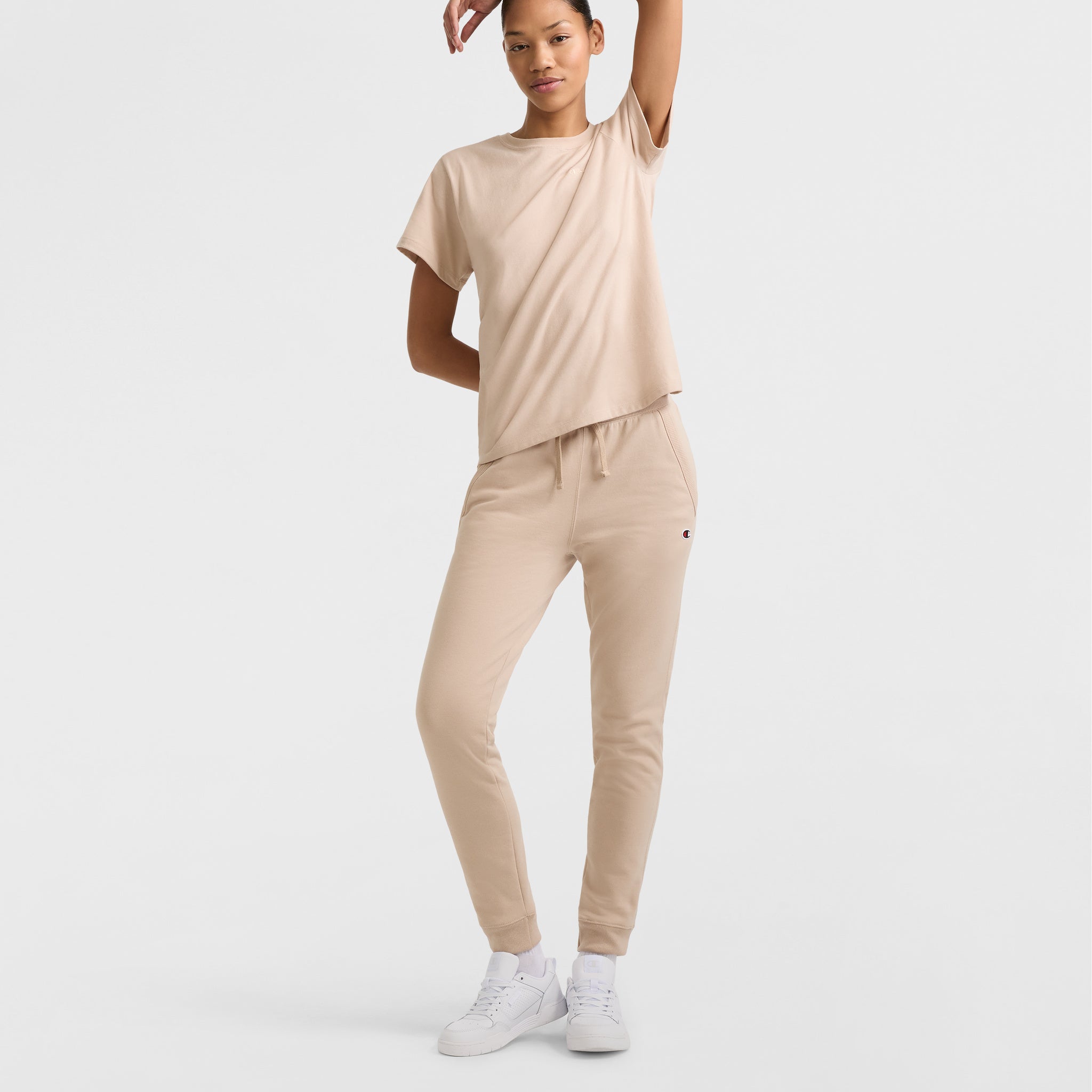 Champion Women's Classic Cotton T-Shirt with Chest Script