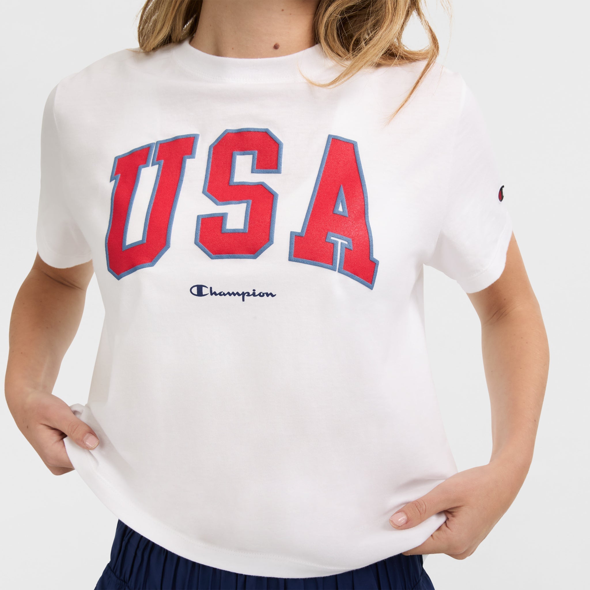 Champion Women's USA Graphic Cotton T-Shirt - Classic Fit
