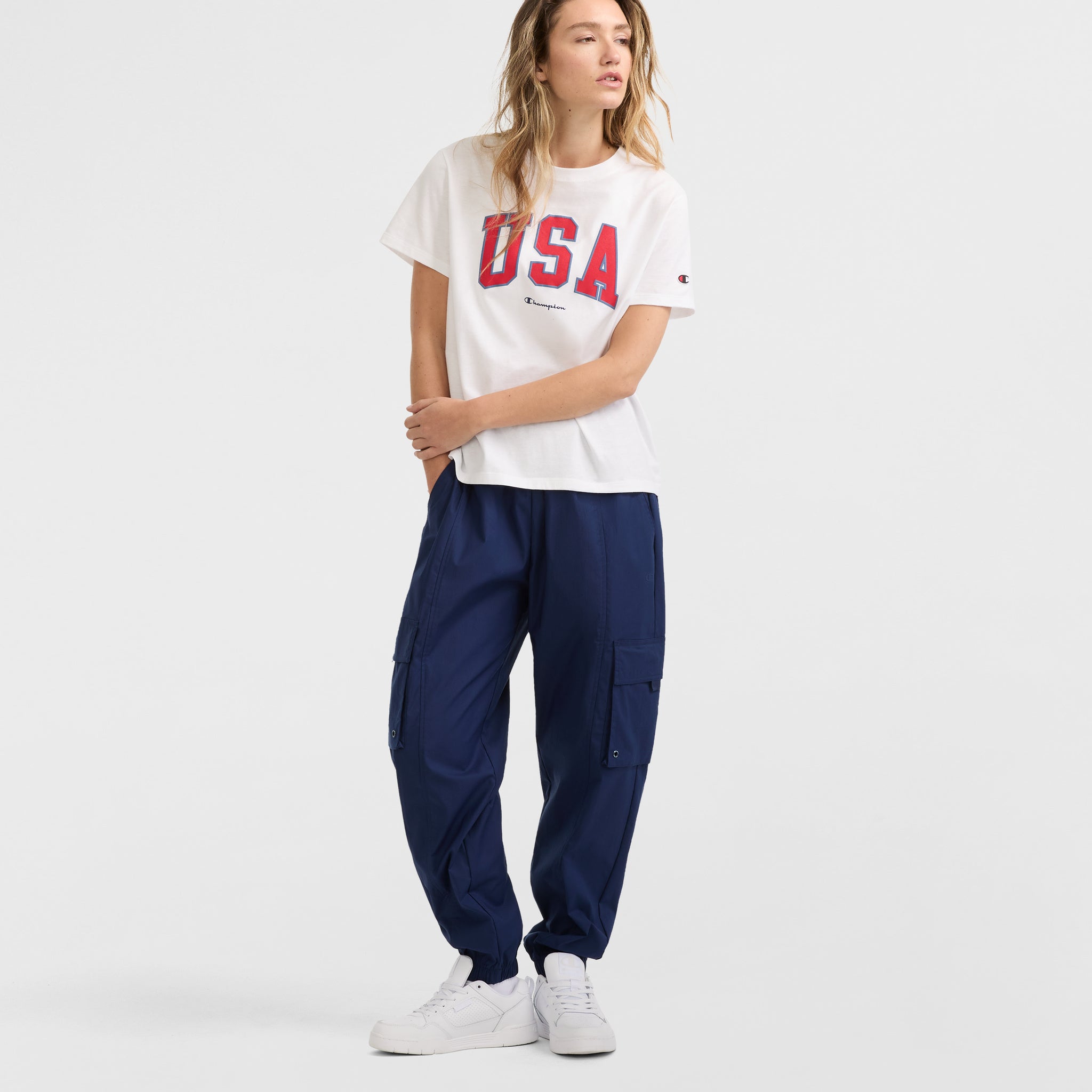 Champion Women's USA Graphic Cotton T-Shirt - Classic Fit