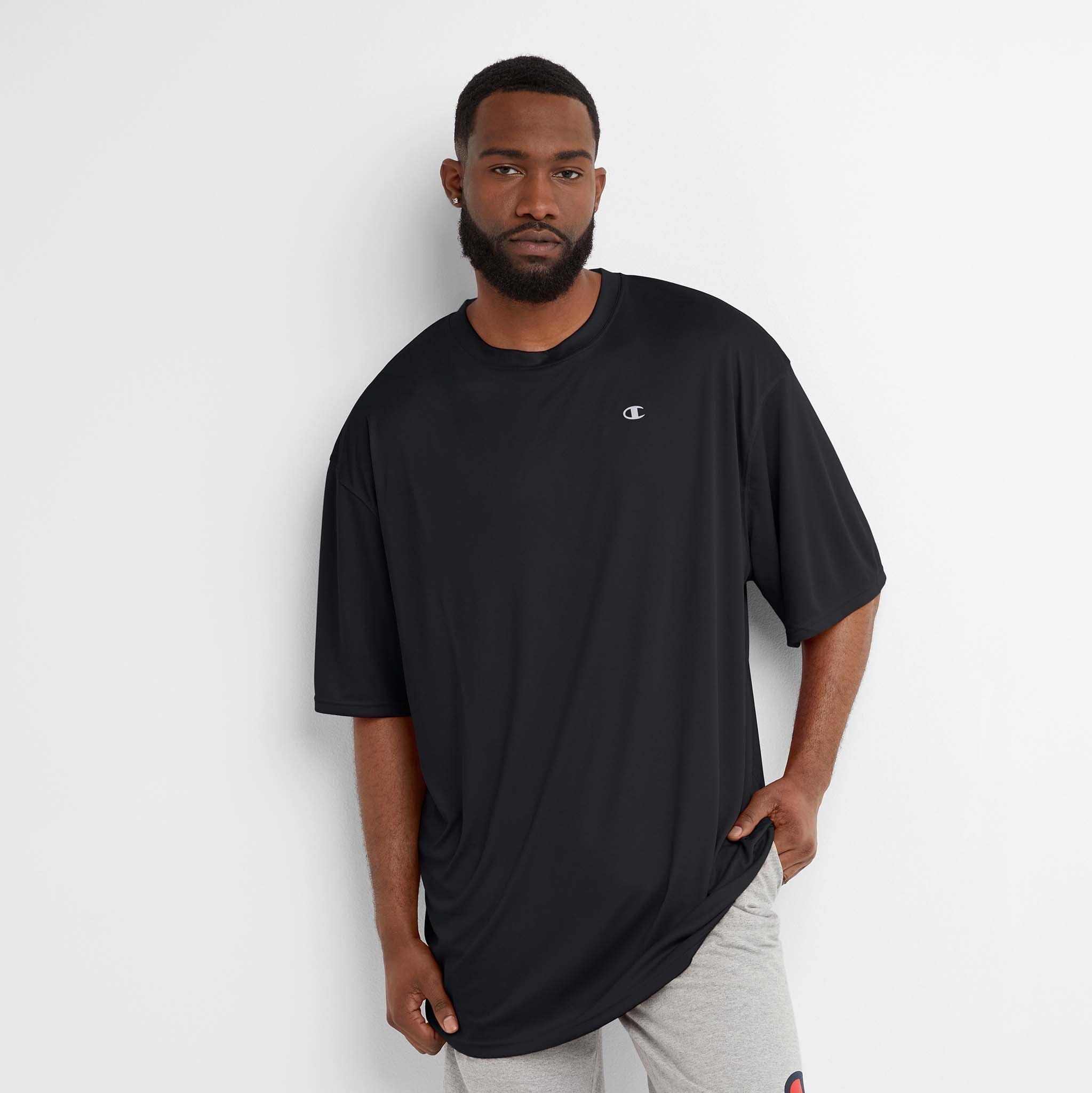 Men's Reflective Logo Big & Tall Sport T-Shirt - Moisture Wicking