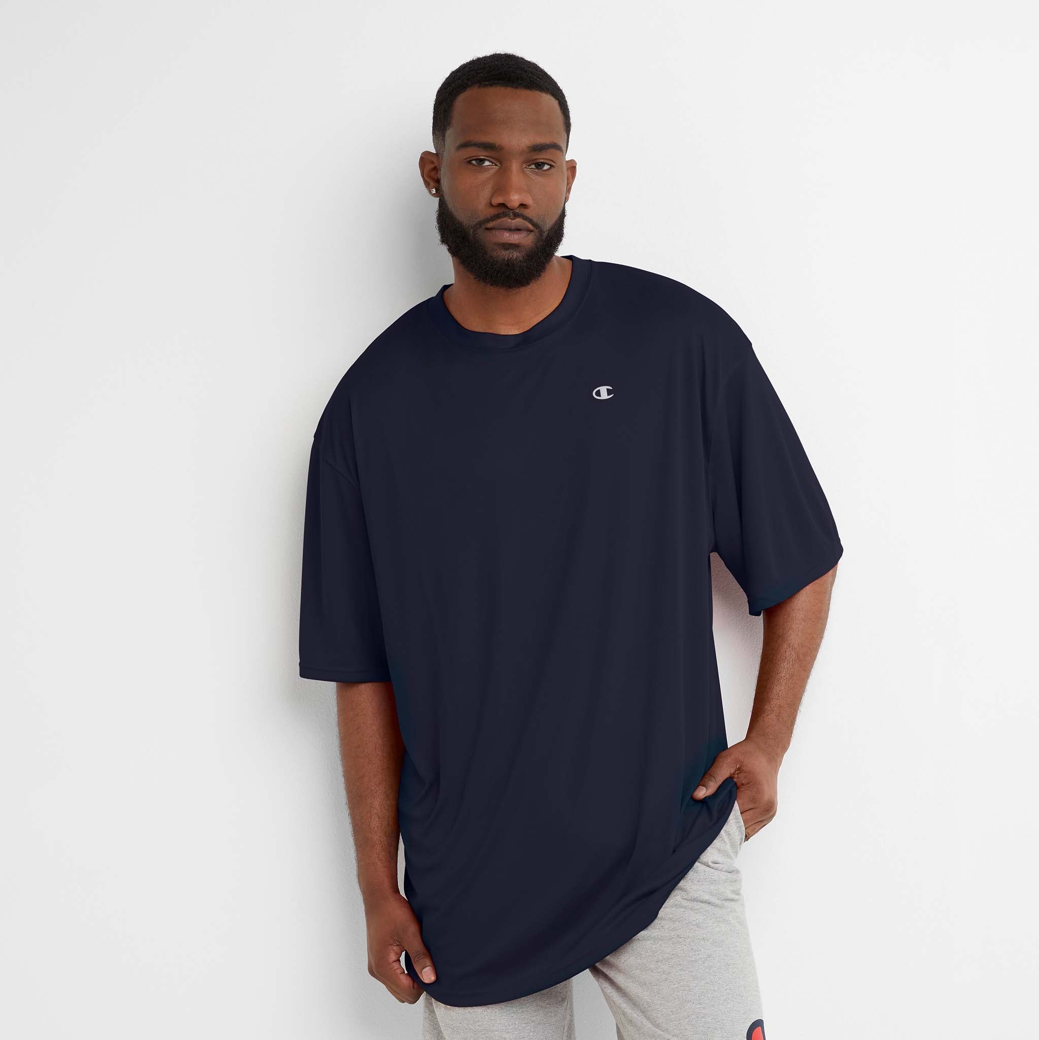 Men's Reflective Logo Big & Tall Sport T-Shirt - Moisture Wicking
