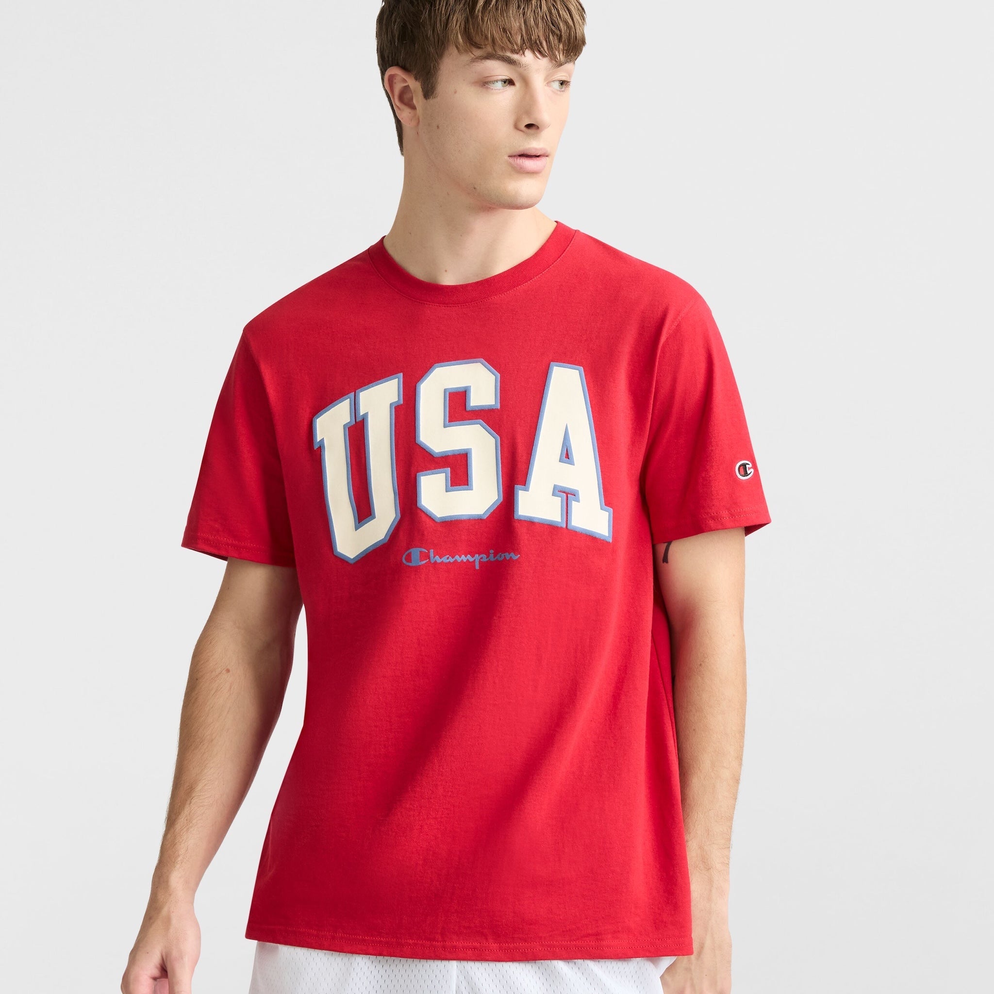 Champion USA Graphic T-Shirt for Men - Classic Cotton Tee