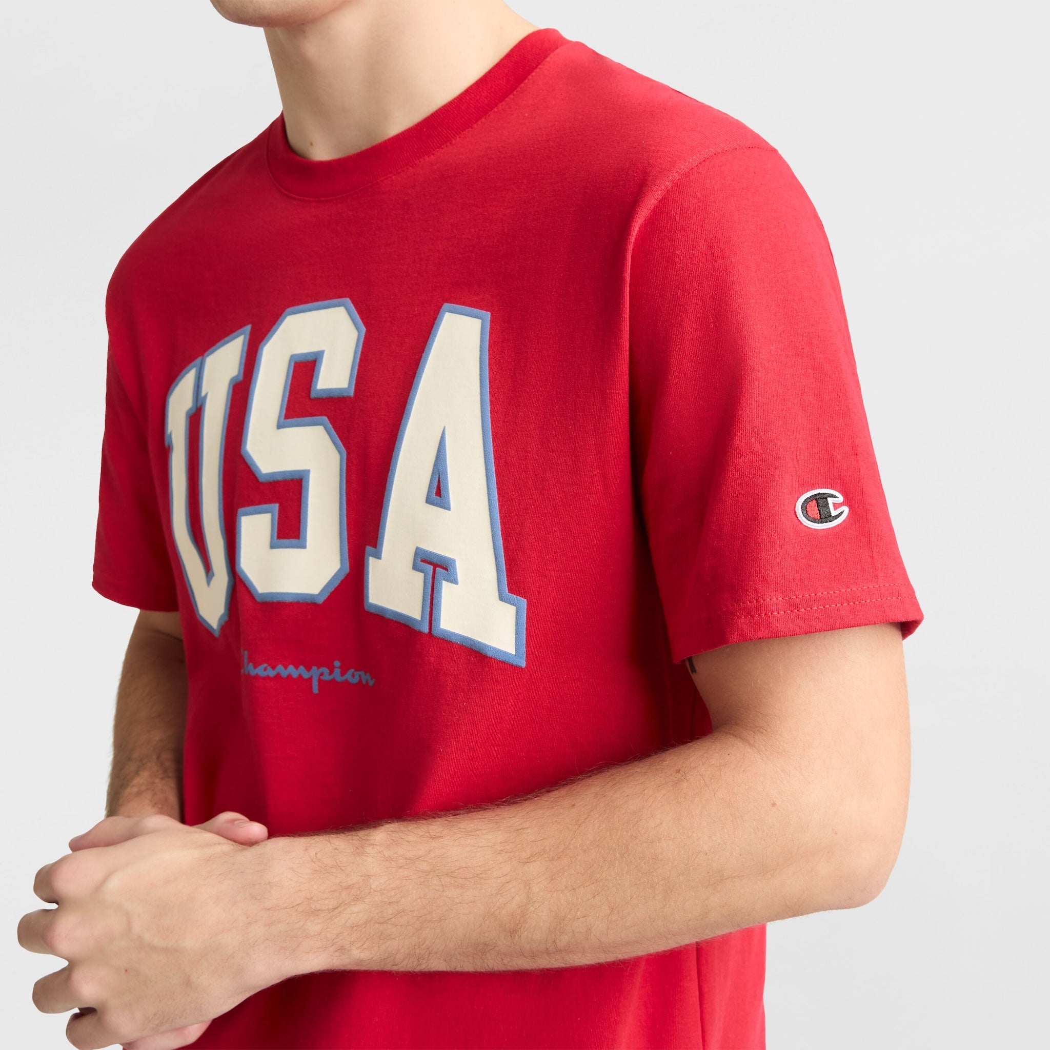 Champion USA Graphic T-Shirt for Men - Classic Cotton Tee