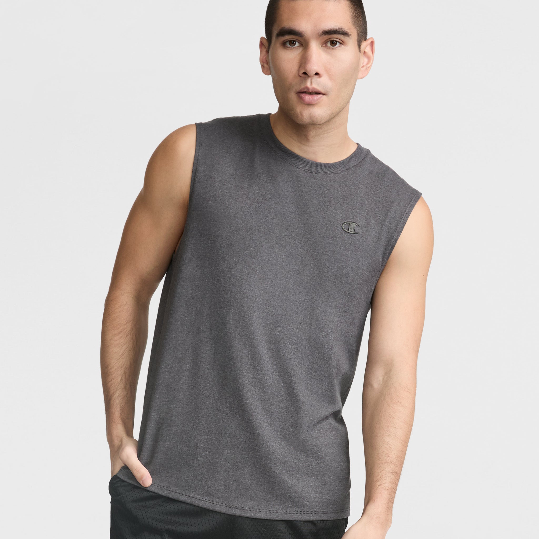 Men's Cotton Muscle Tank with C Logo - Sport to Street Tee