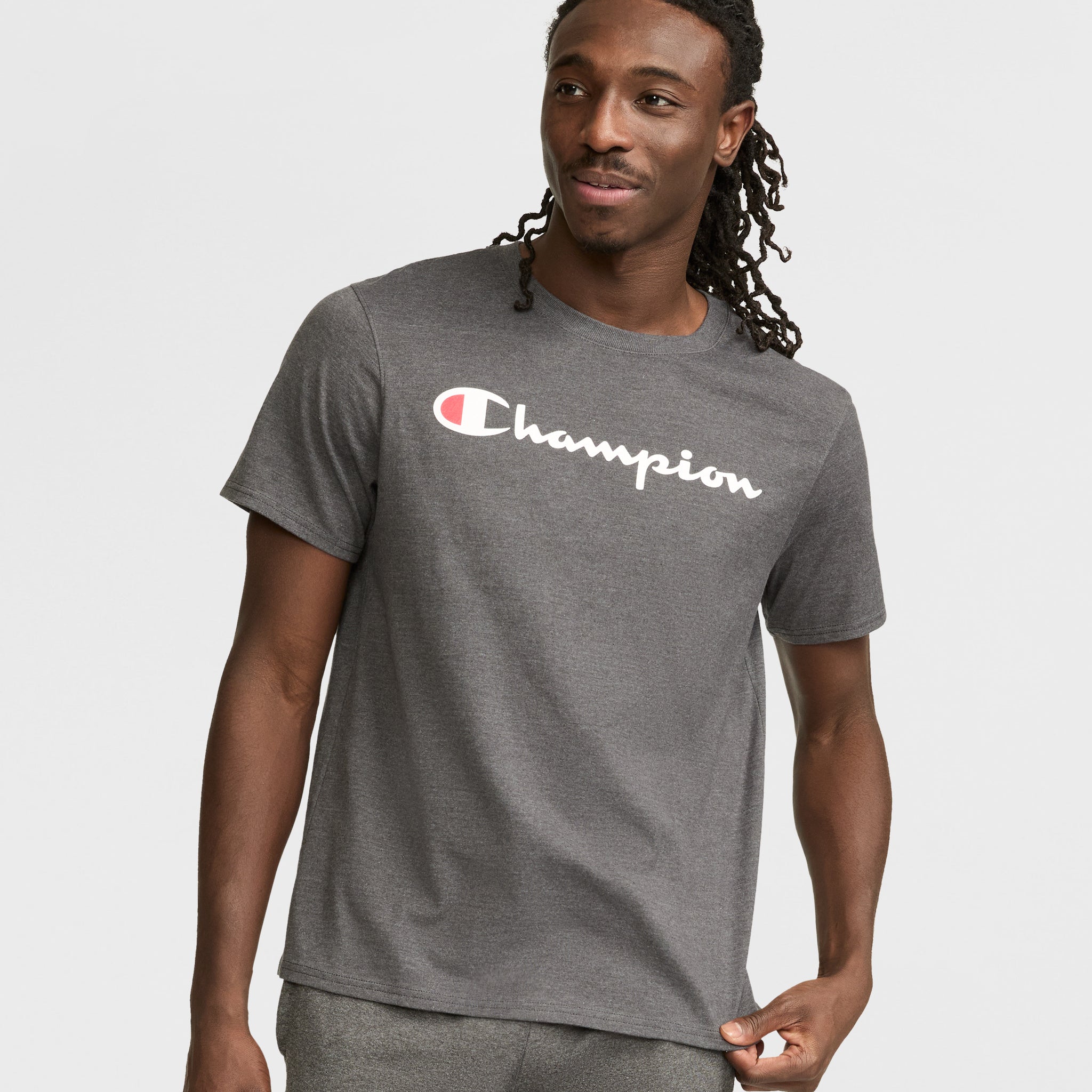 Champion Classic Cotton Script Logo Men's T-Shirt
