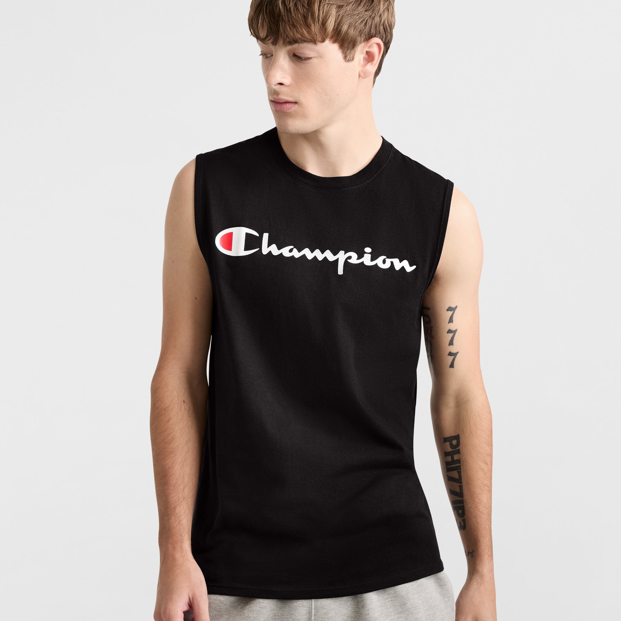 Champion Classic Script Logo Muscle Tank for Men - Gym & Casual Wear