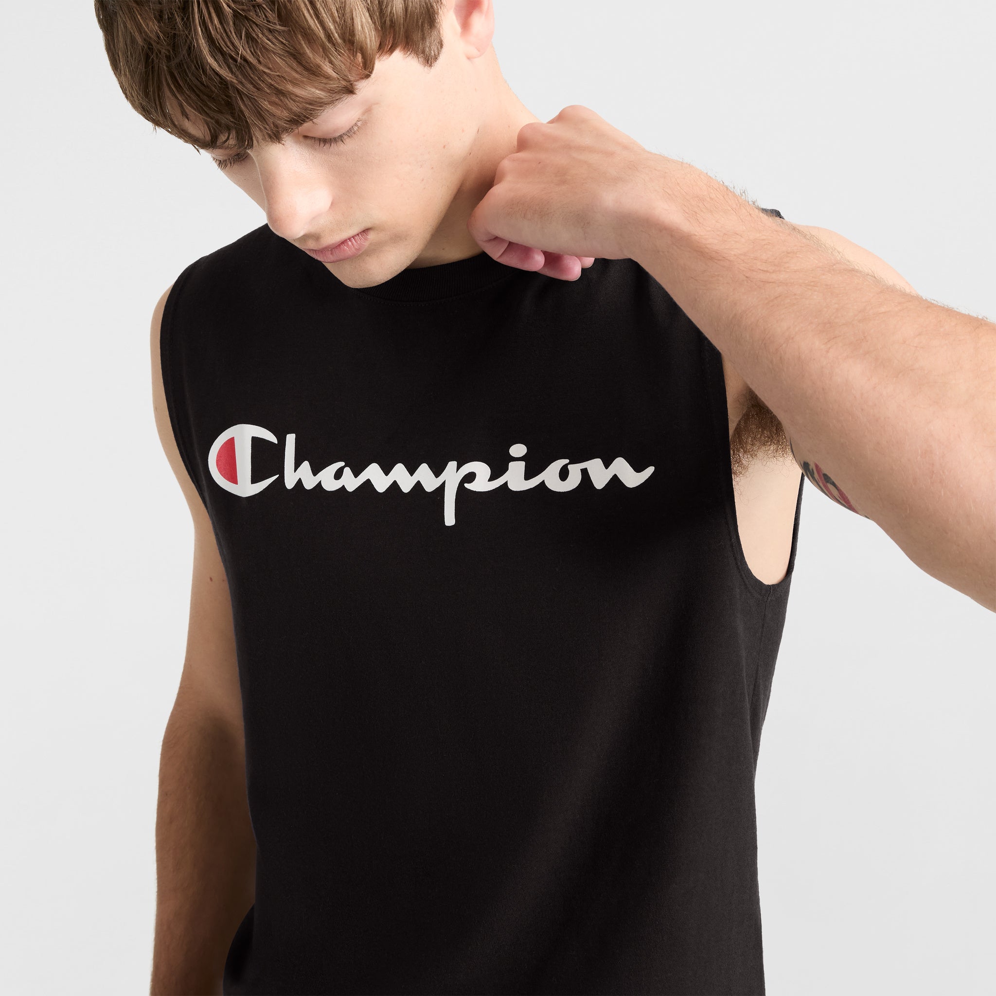 Champion Classic Script Logo Muscle Tank for Men - Gym & Casual Wear