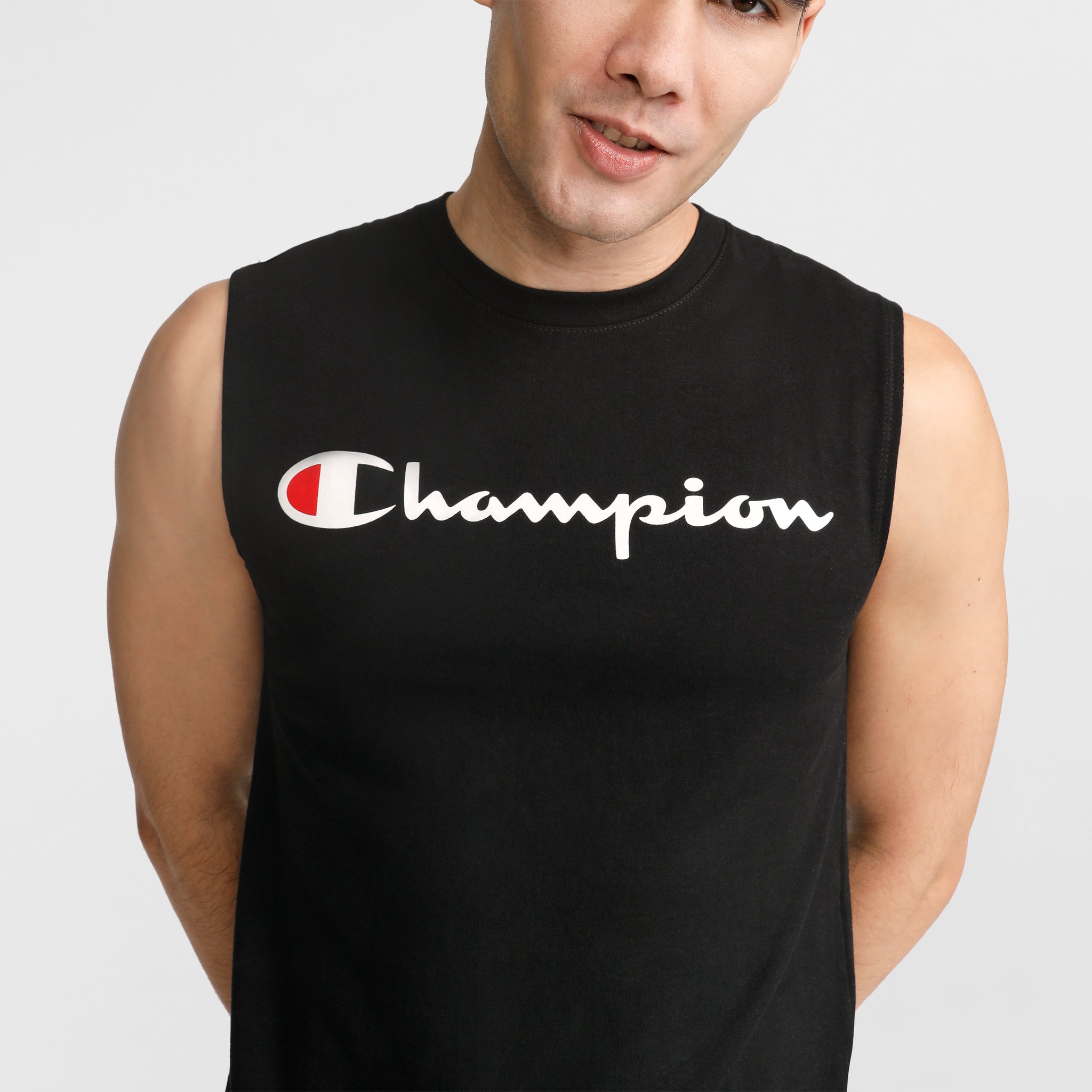 Champion Classic Script Logo Muscle Tank for Men - Gym & Casual Wear