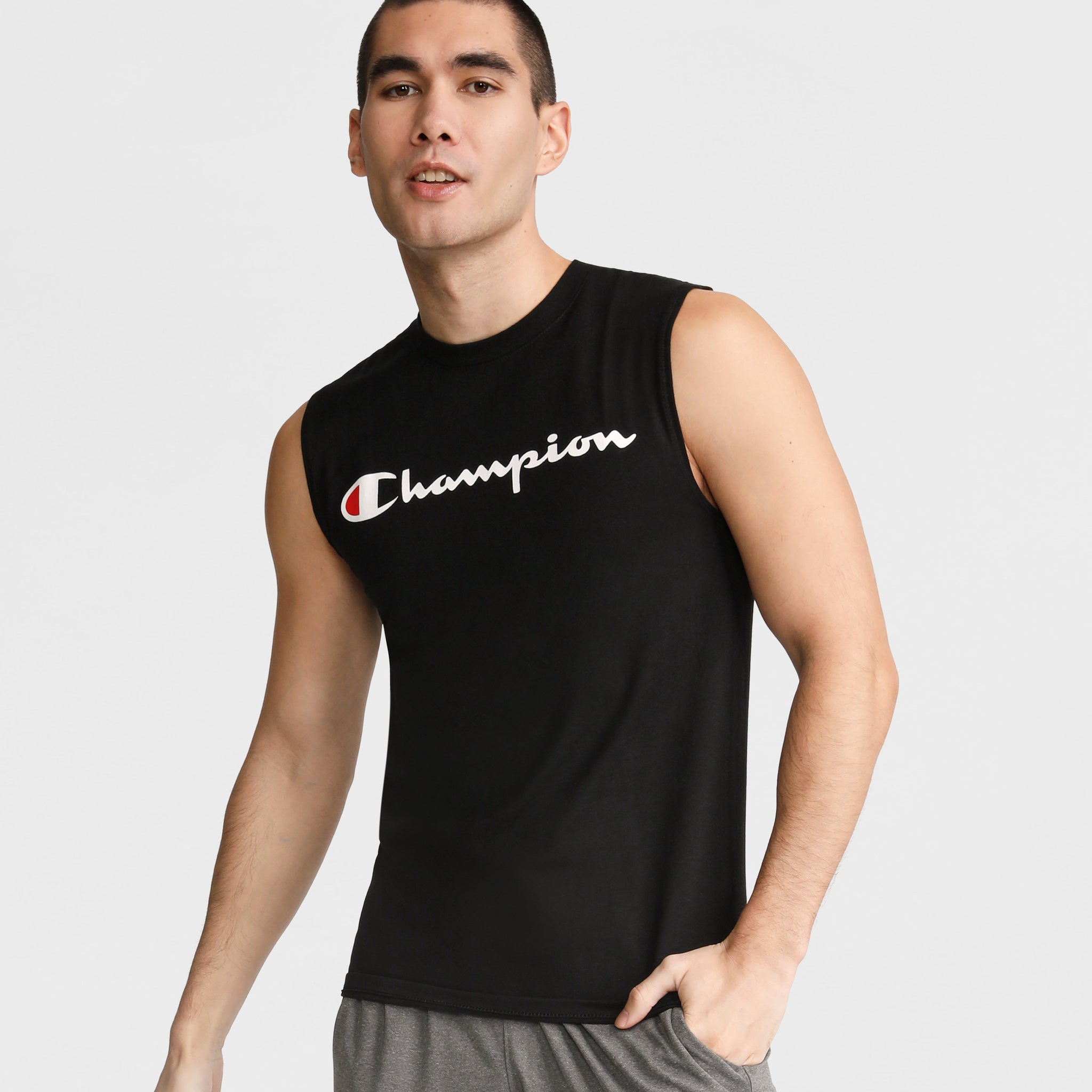 Champion Classic Script Logo Muscle Tank for Men - Gym & Casual Wear