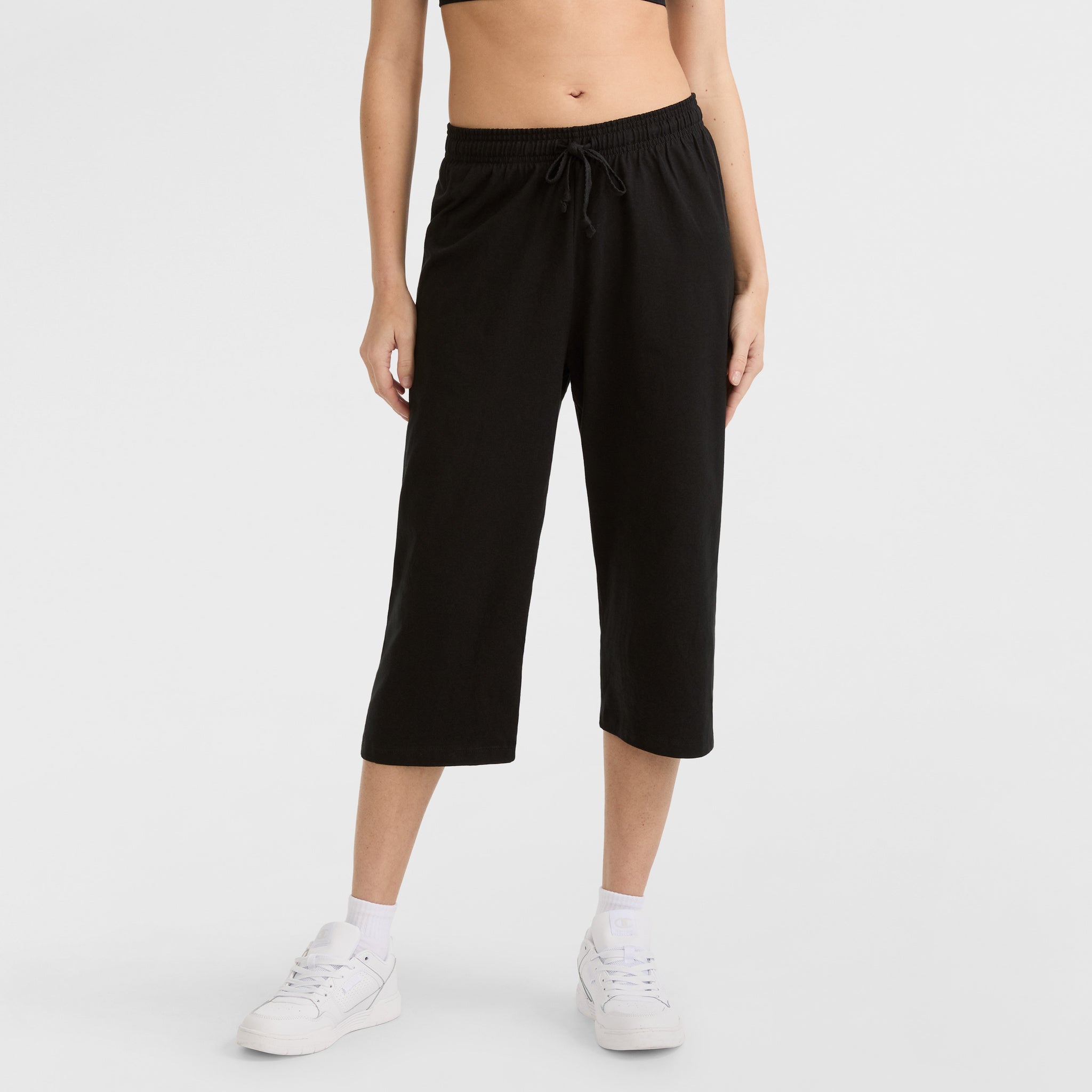 Champion Women's Lightweight Jersey Capri Lounge Pants with C Logo