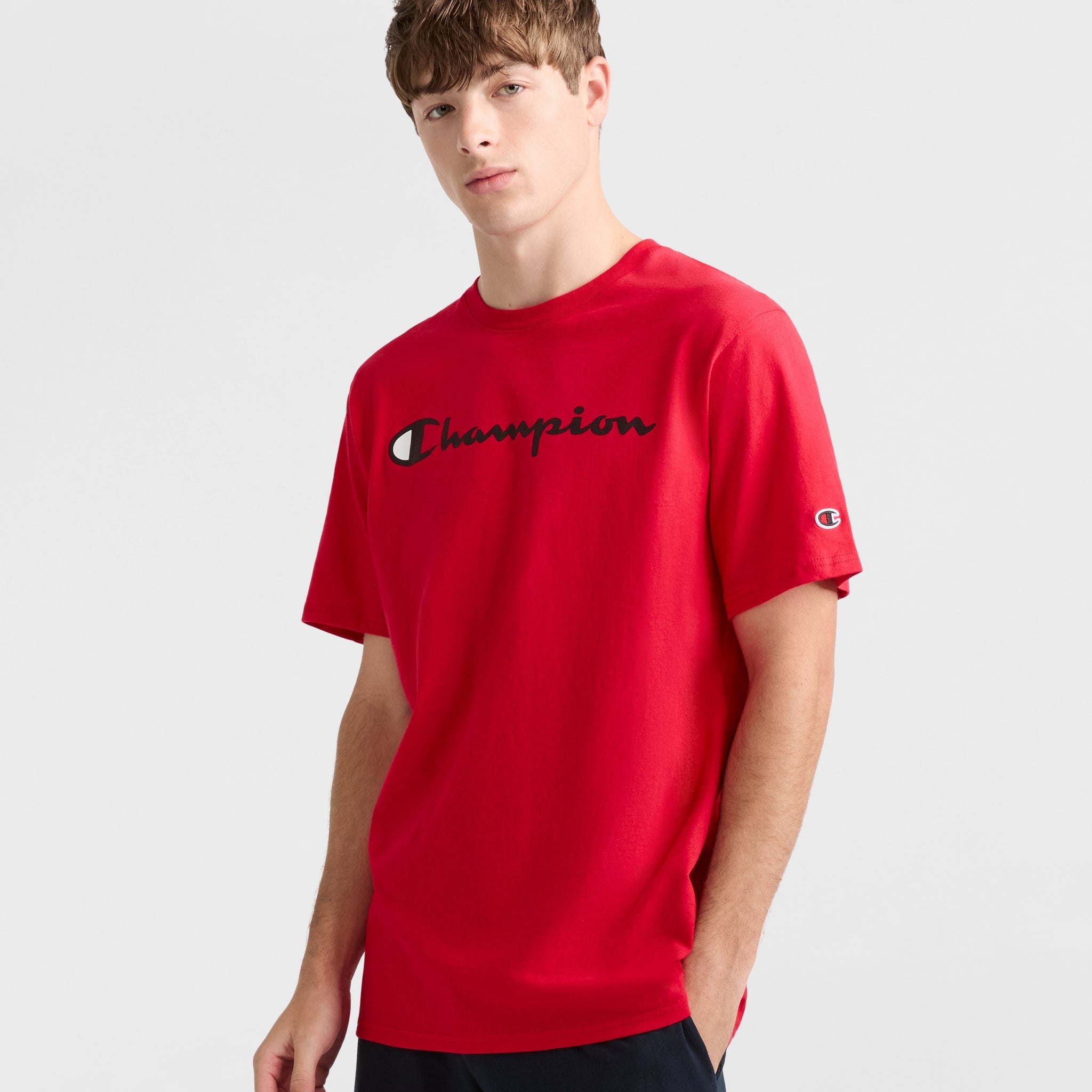 Champion Classic Cotton Script Logo Men's T-Shirt