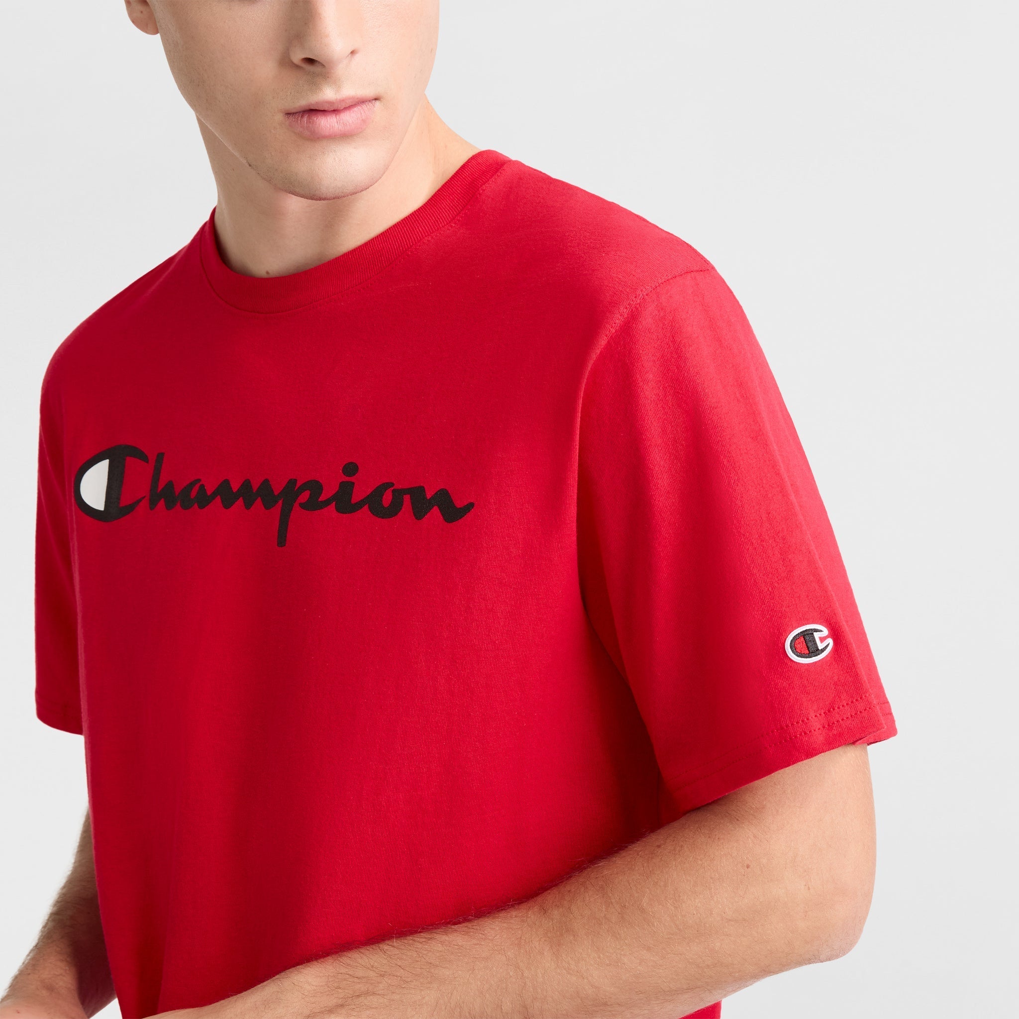 Champion Classic Cotton Script Logo Men's T-Shirt