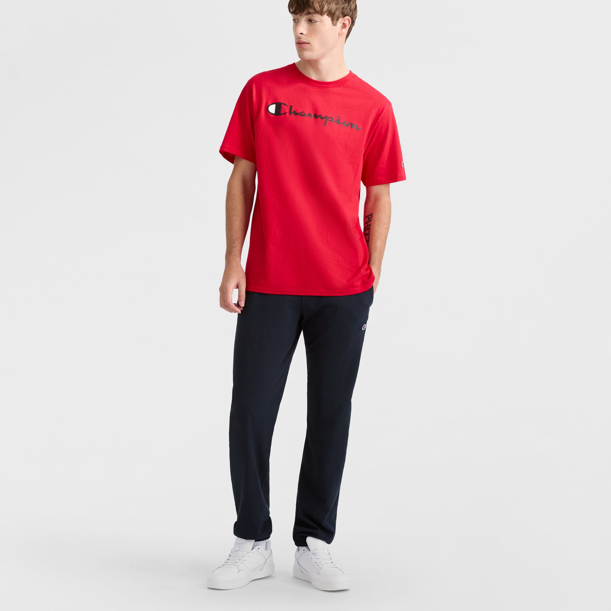 Champion Classic Cotton Script Logo Men's T-Shirt