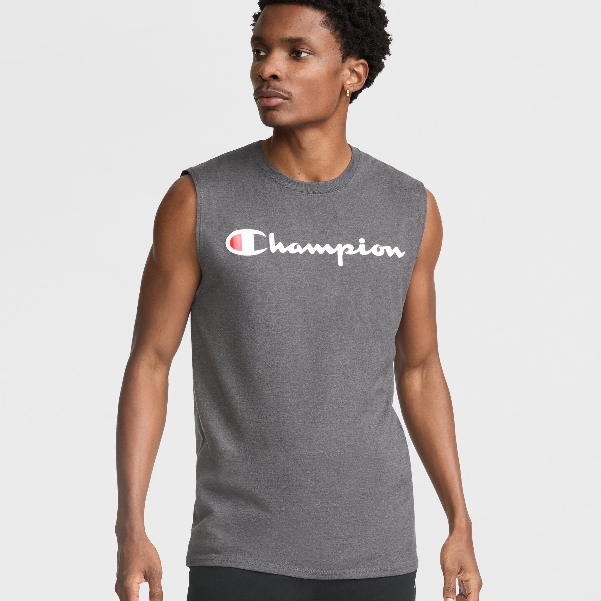 Champion Classic Script Logo Muscle Tank for Men - Gym & Casual Wear