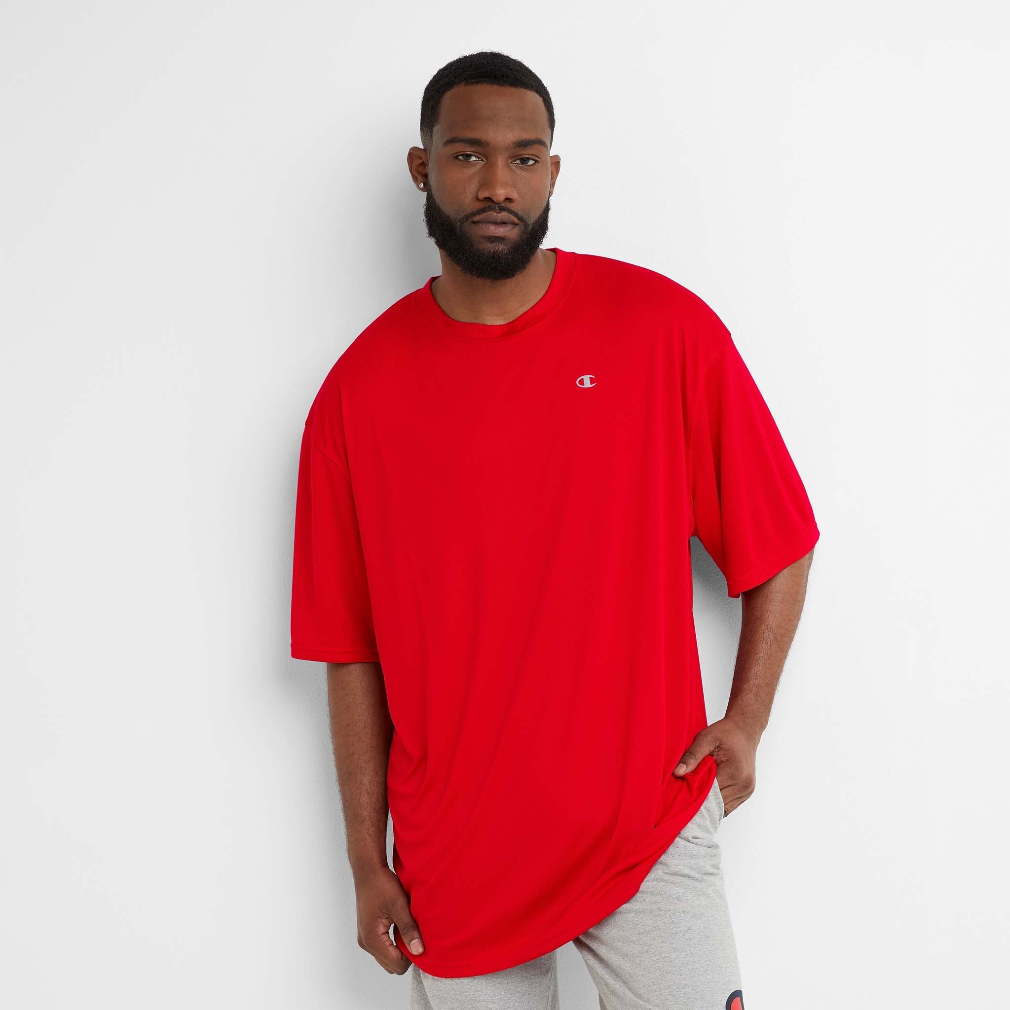 Men's Reflective Logo Big & Tall Sport T-Shirt - Moisture Wicking