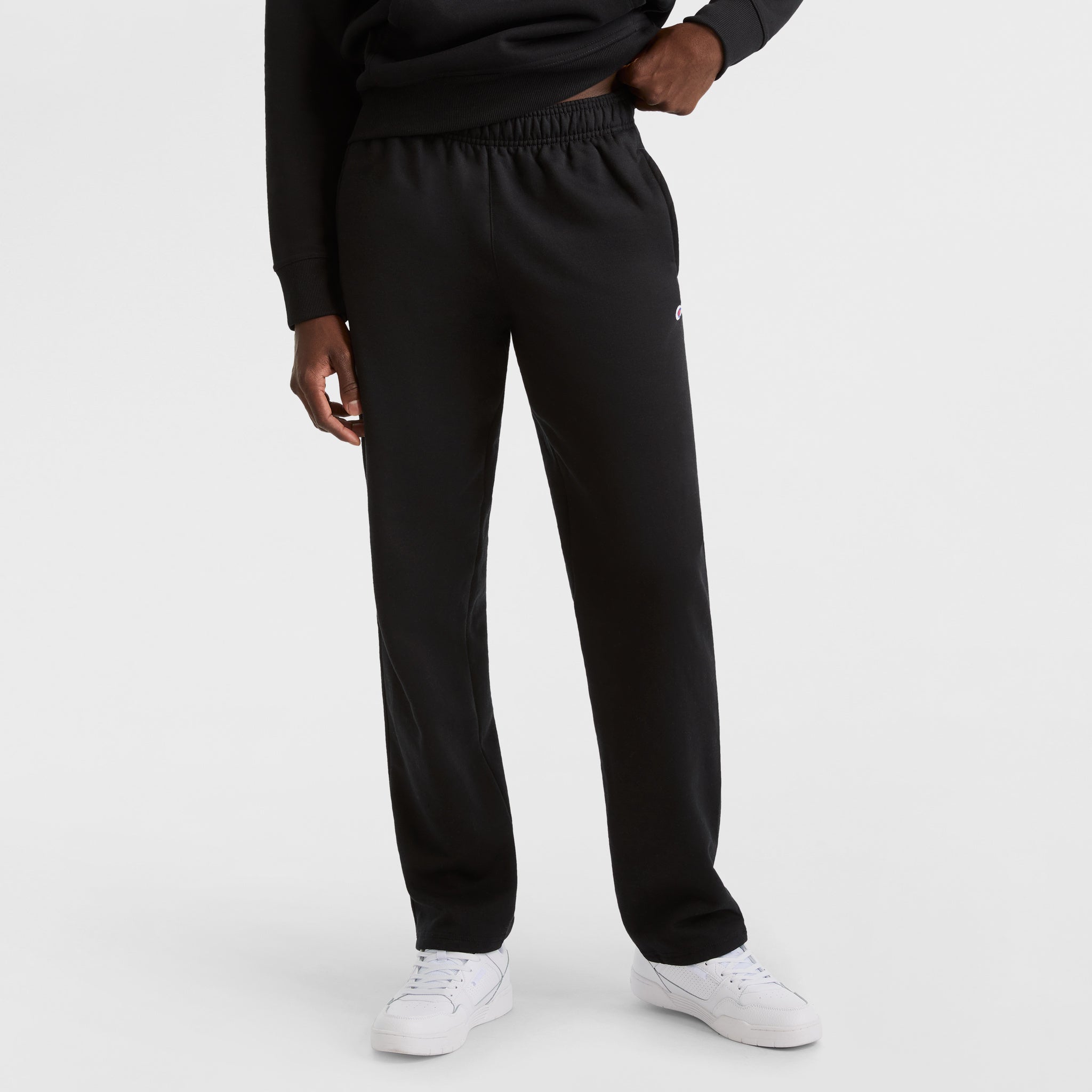 Men's Powerblend Open-Hem Sweatpants with C Logo - Soft Cotton Blend