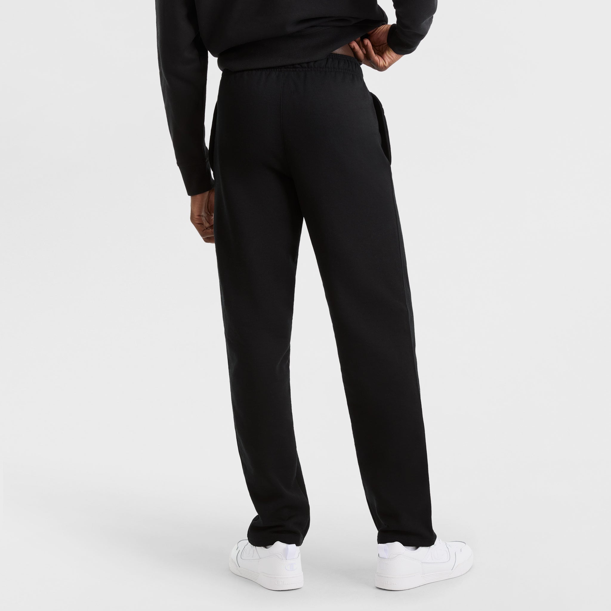Men's Powerblend Open-Hem Sweatpants with C Logo - Soft Cotton Blend