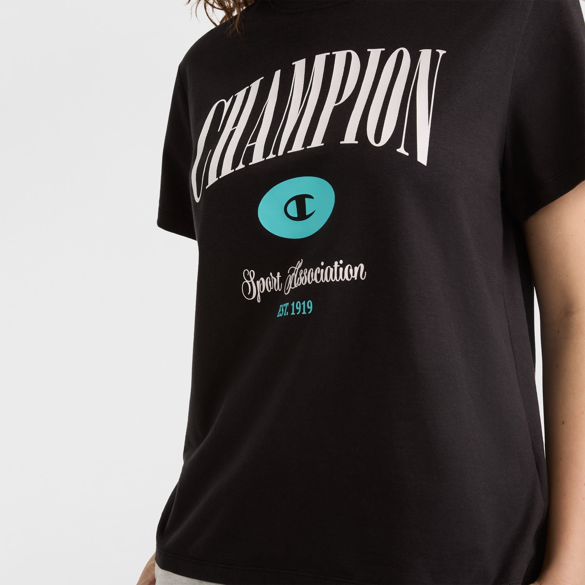 Champion Women's Classic Graphic T-Shirt with Arch Block Design