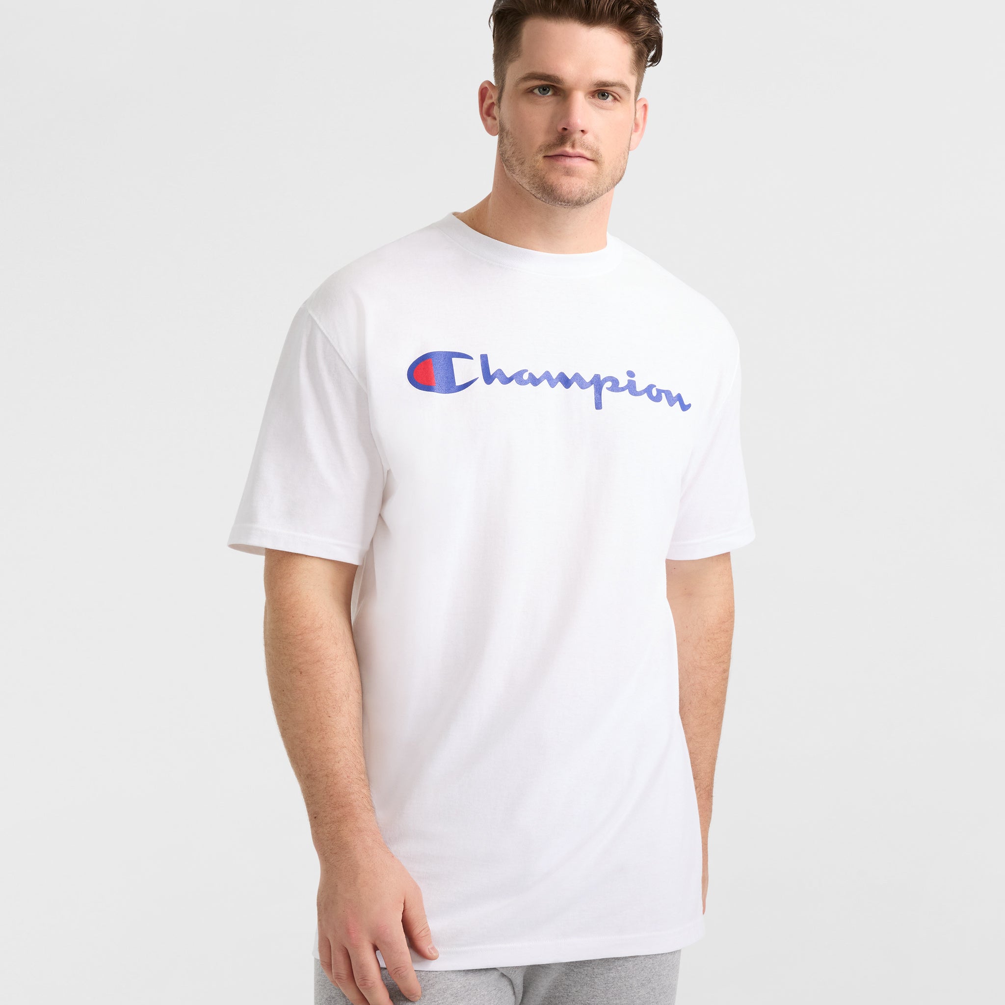Champion Classic Script Logo T-Shirt for Big & Tall Men